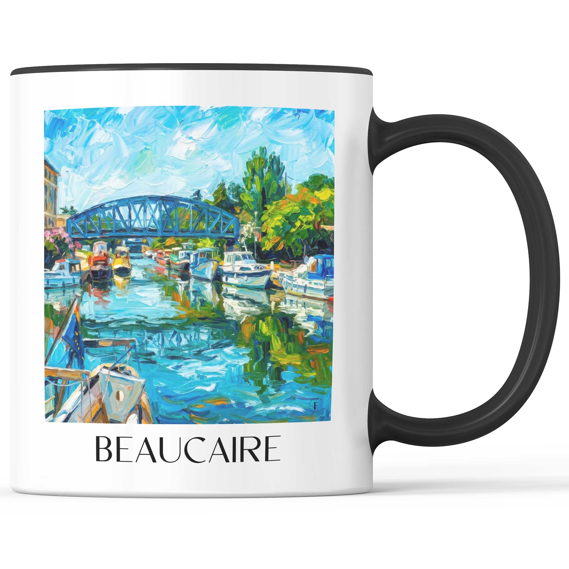 Beaucaire Kaffeebecher - Provence - Frankreich Becher - Kaffeetasse im Ölgemälde Stil - favplace