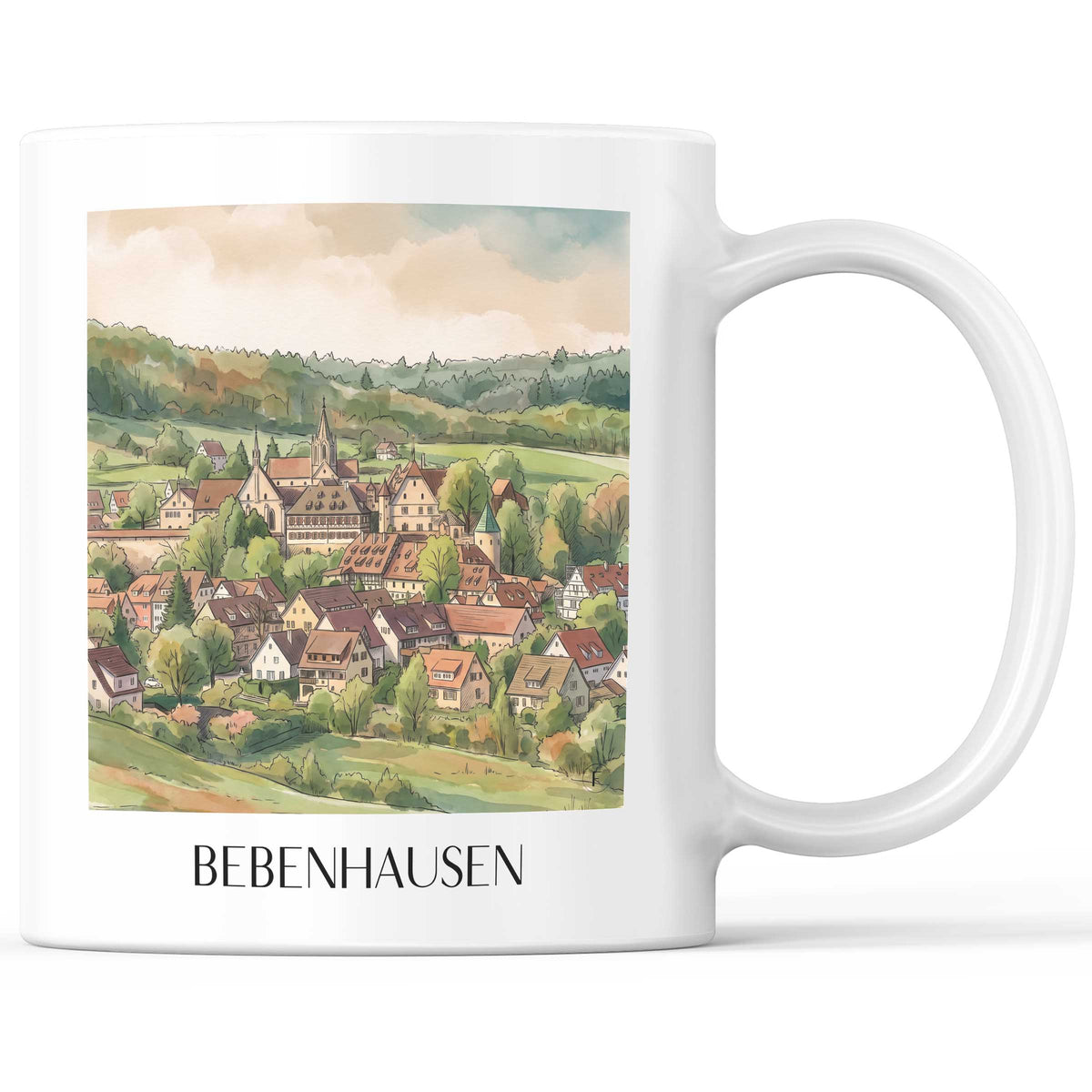 Bebenhausen Kaffeebecher - Schönbuch - Deutschland Becher - Kaffeetasse im Aquarell Stil