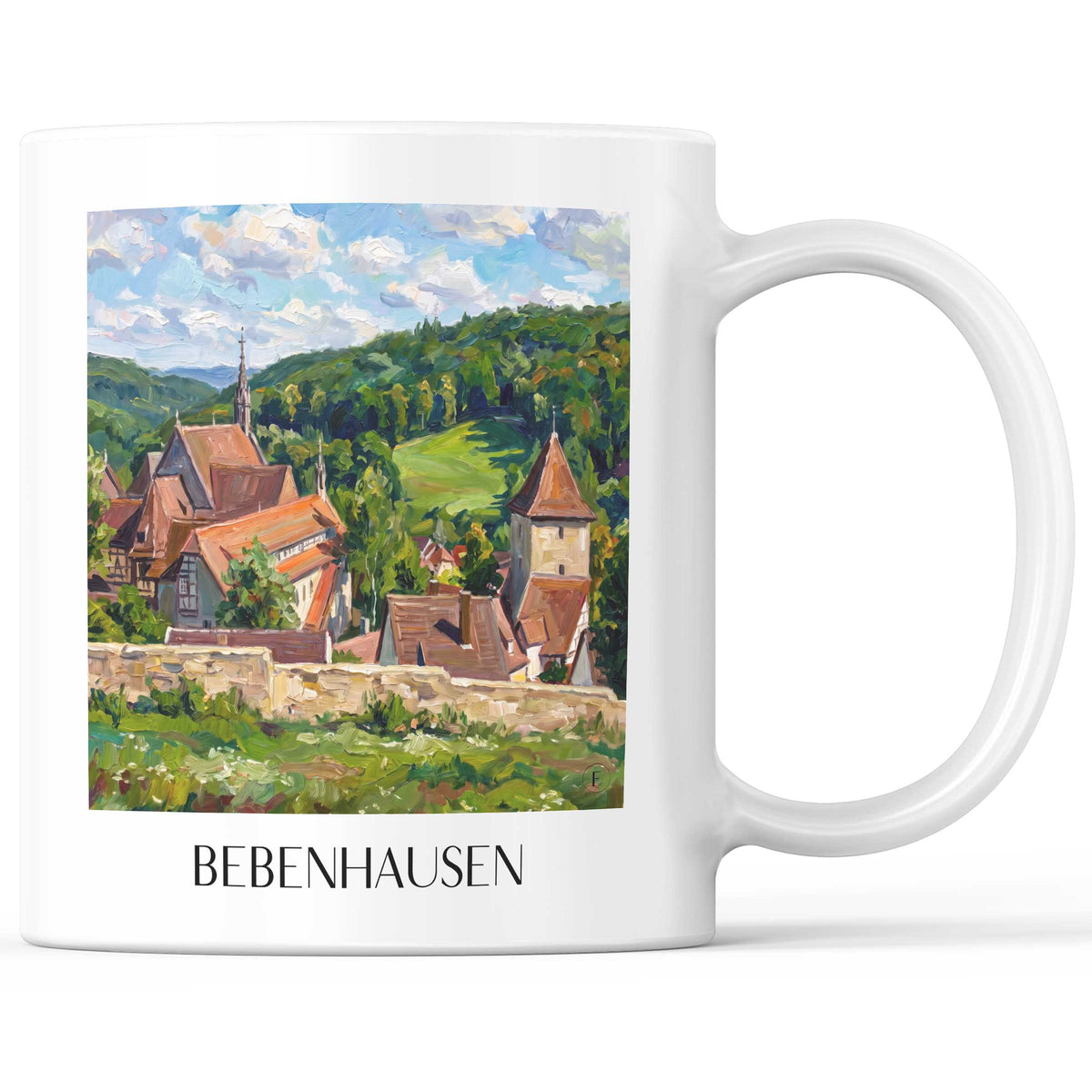 Bebenhausen Kaffeebecher - Schönbuch - Deutschland Becher - Kaffeetasse im Ölgemälde Stil