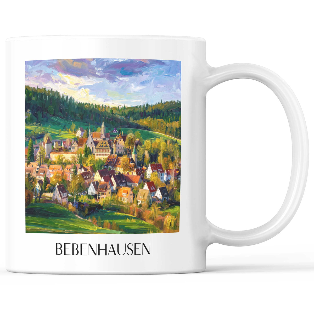 Bebenhausen Kaffeebecher - Schönbuch - Deutschland Becher - Kaffeetasse im Ölgemälde Stil - favplace