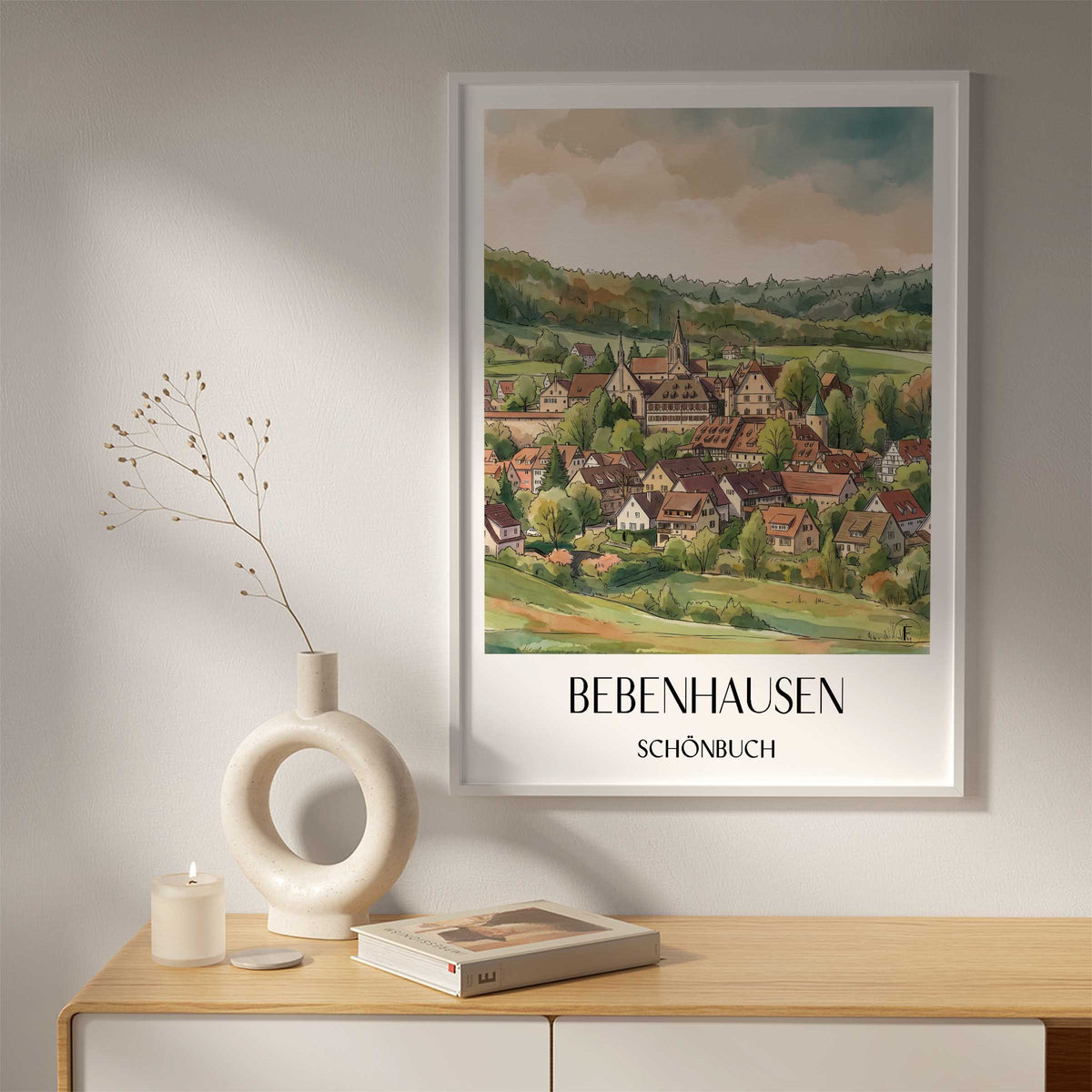 bebenhausen-schönbuch-deutschland-poster-aquarell