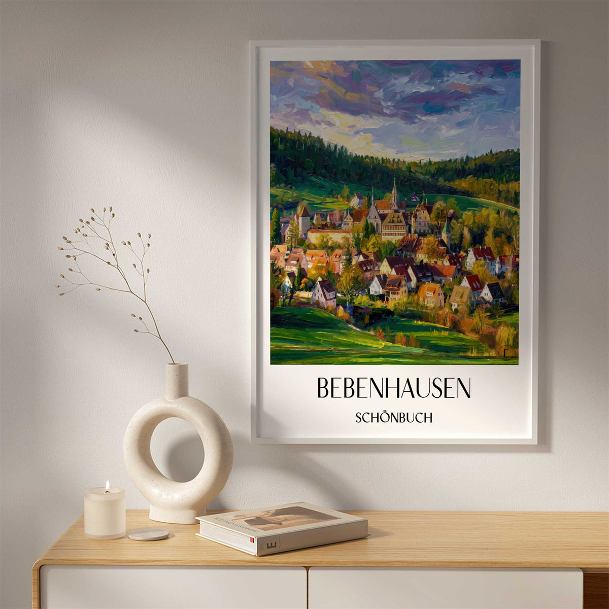 bebenhausen-schönbuch-deutschland-poster-oil-painting-oelgemaelde