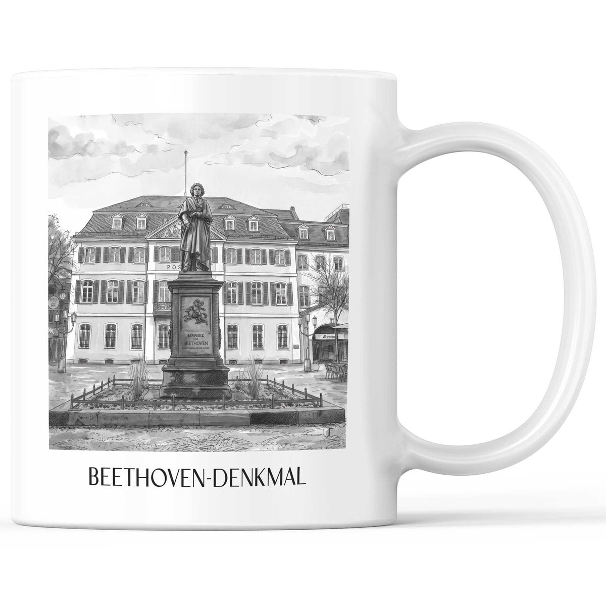 beethoven-denkmal-bonn-deutschland-kaffeebecher-aquarell-schwarz-weiss