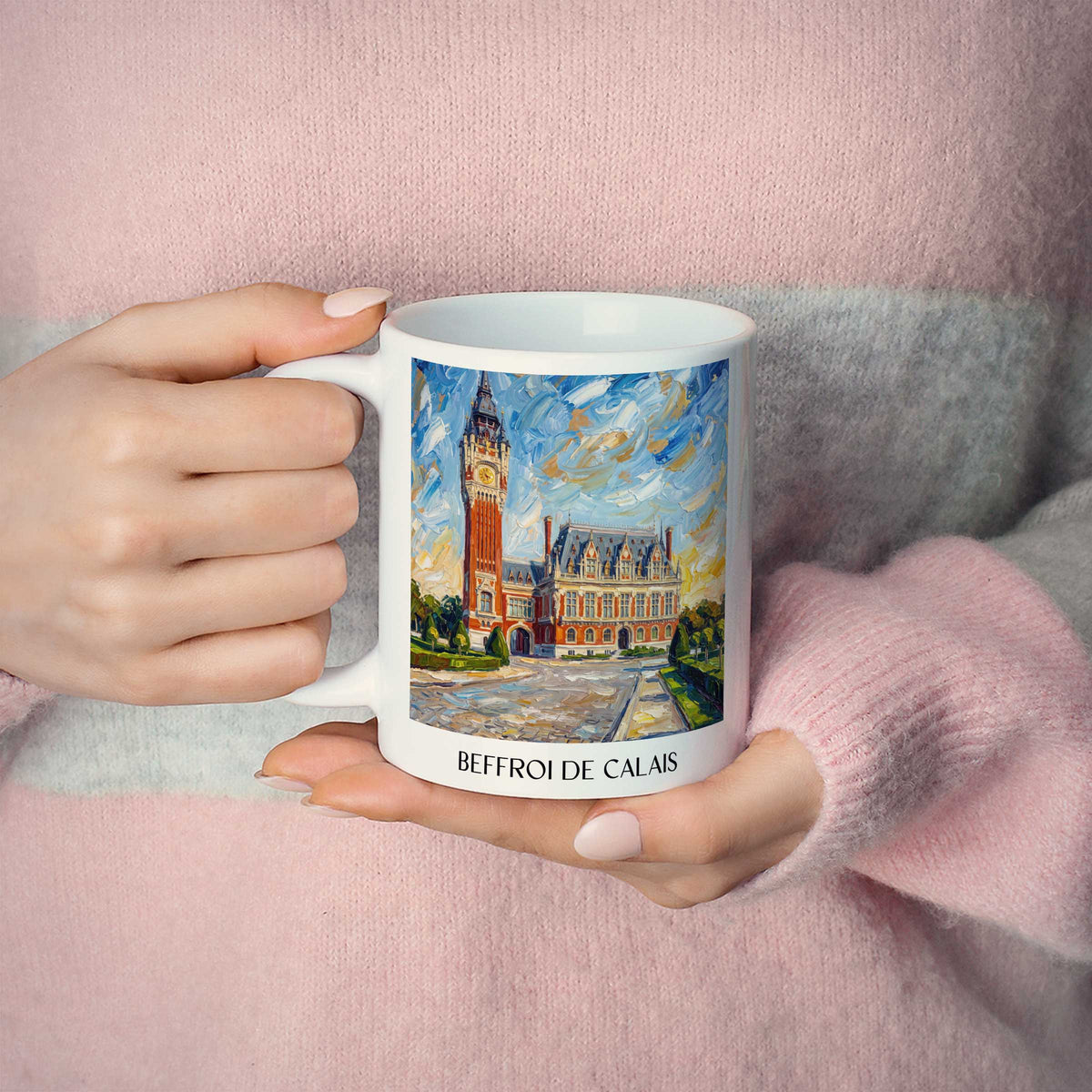 beffroi-de-calais-côte-d'opale-frankreich-kaffeebecher-oil-painting-oelgemaelde