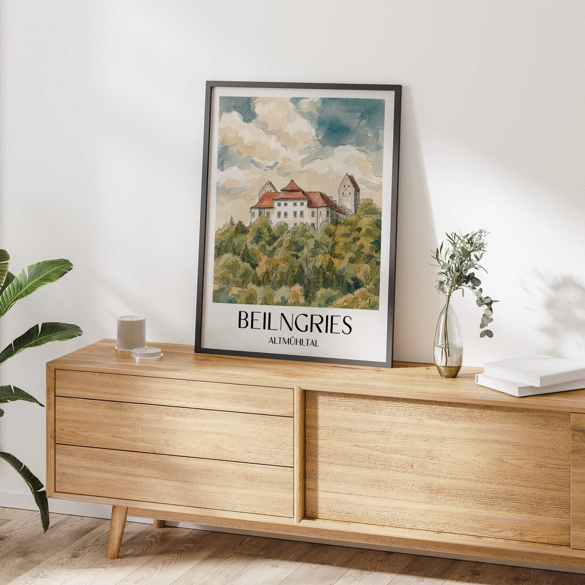beilngries-altmühltal-deutschland-poster-aquarell