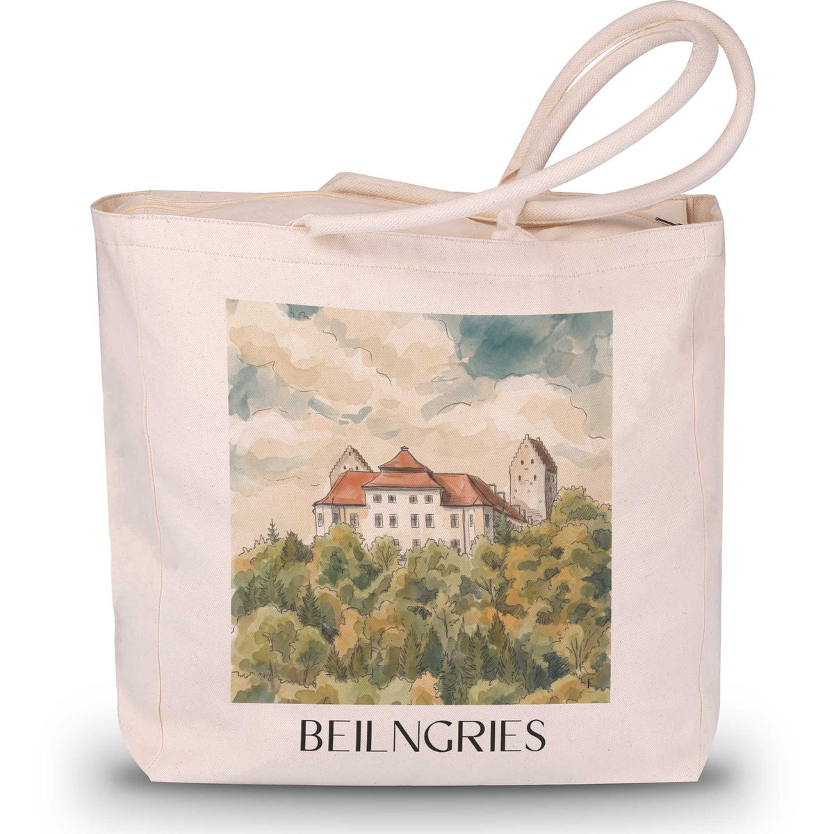 Beilngries Shopping Tasche - Altmühltal - Deutschland Tote Bag - Einkaufstasche im Aquarell Stil - favplace
