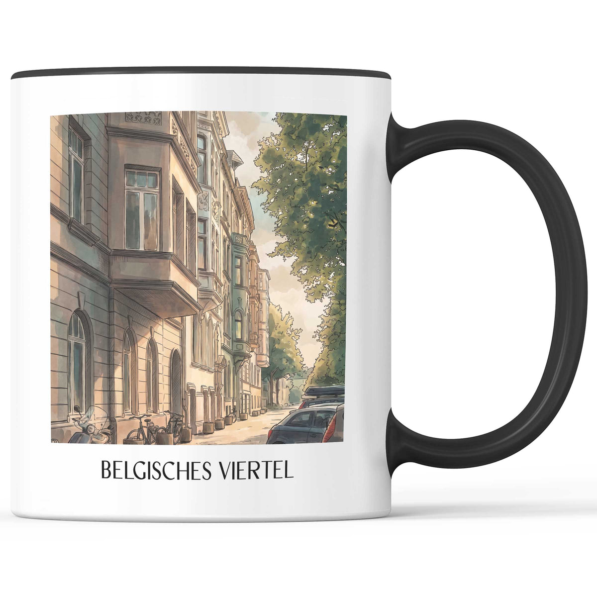 belgisches-viertel-köln-deutschland-kaffeebecher-aquarell