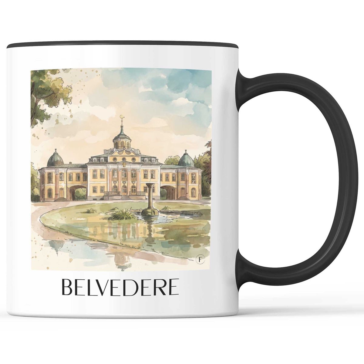 Belvedere Kaffeebecher - Weimar - Deutschland Becher - Kaffeetasse im Aquarell Stil - favplace