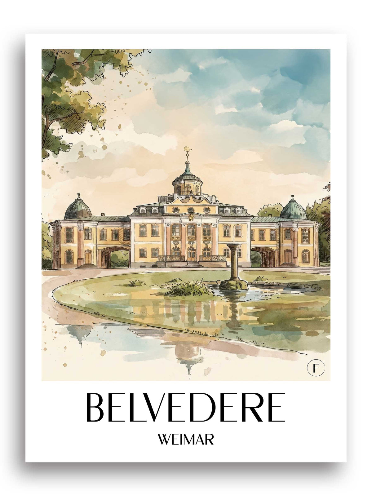 belvedere-weimar-deutschland-poster-aquarell