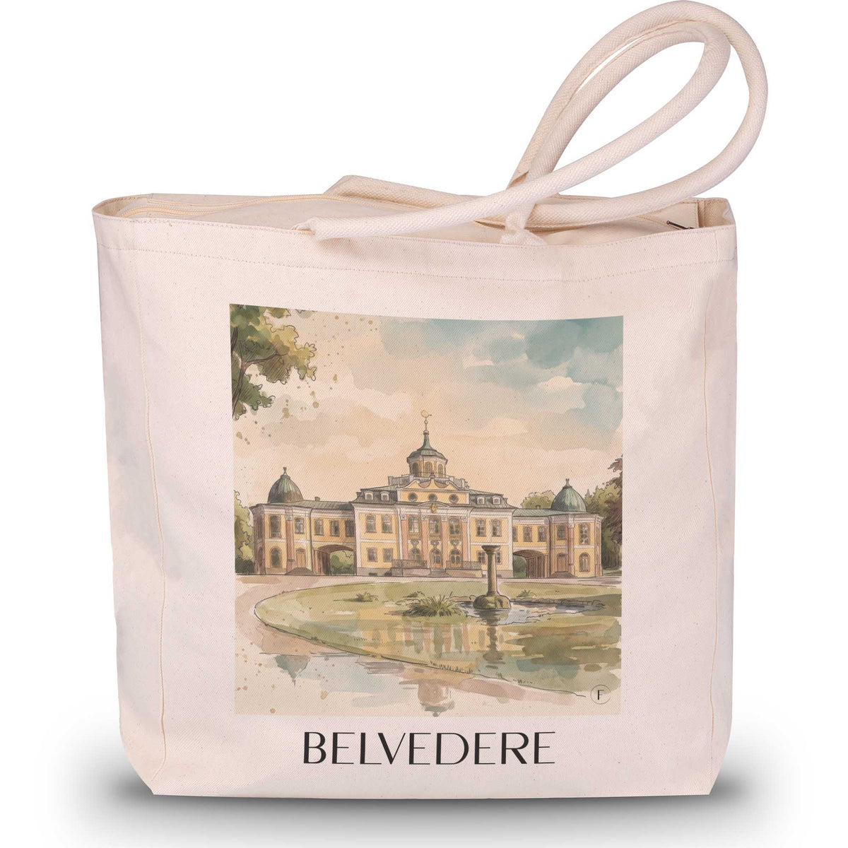 belvedere-weimar-deutschland-einkaufstasche-aquarell