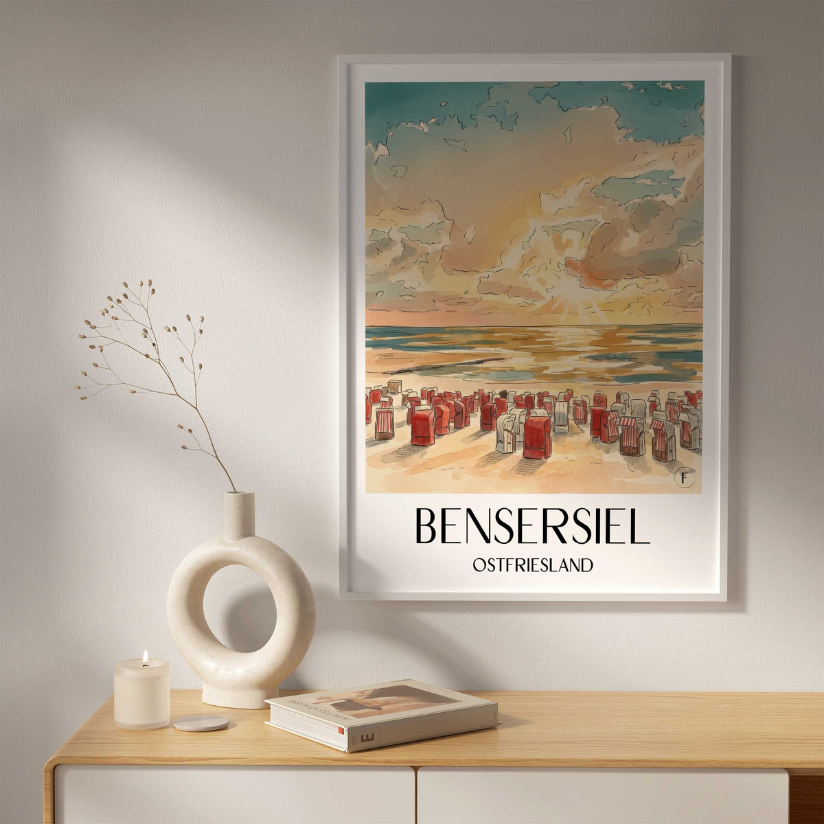 bensersiel-ostfriesland-deutschland-poster-aquarell