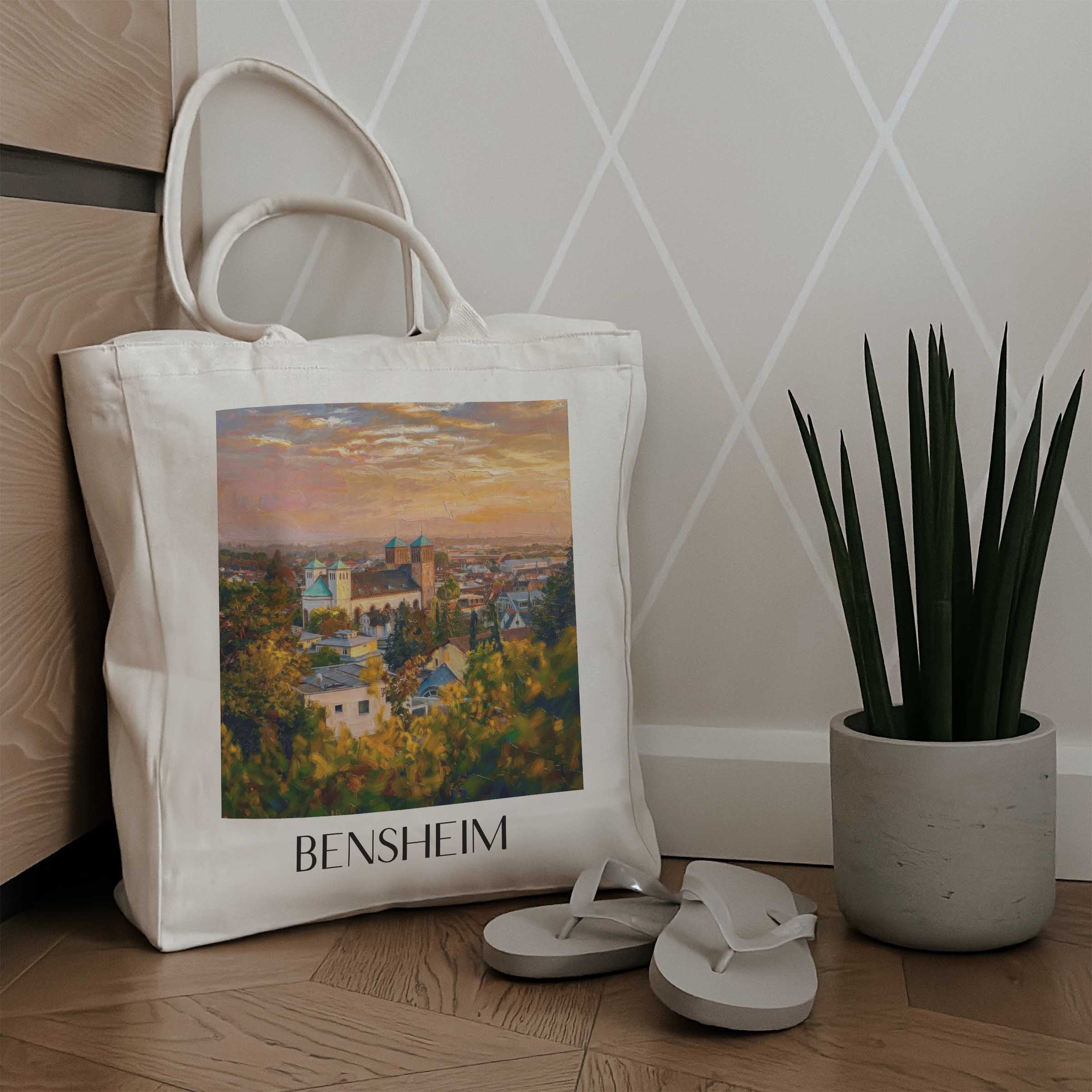 bensheim-südhessen-deutschland-einkaufstasche-oil-painting-oelgemaelde