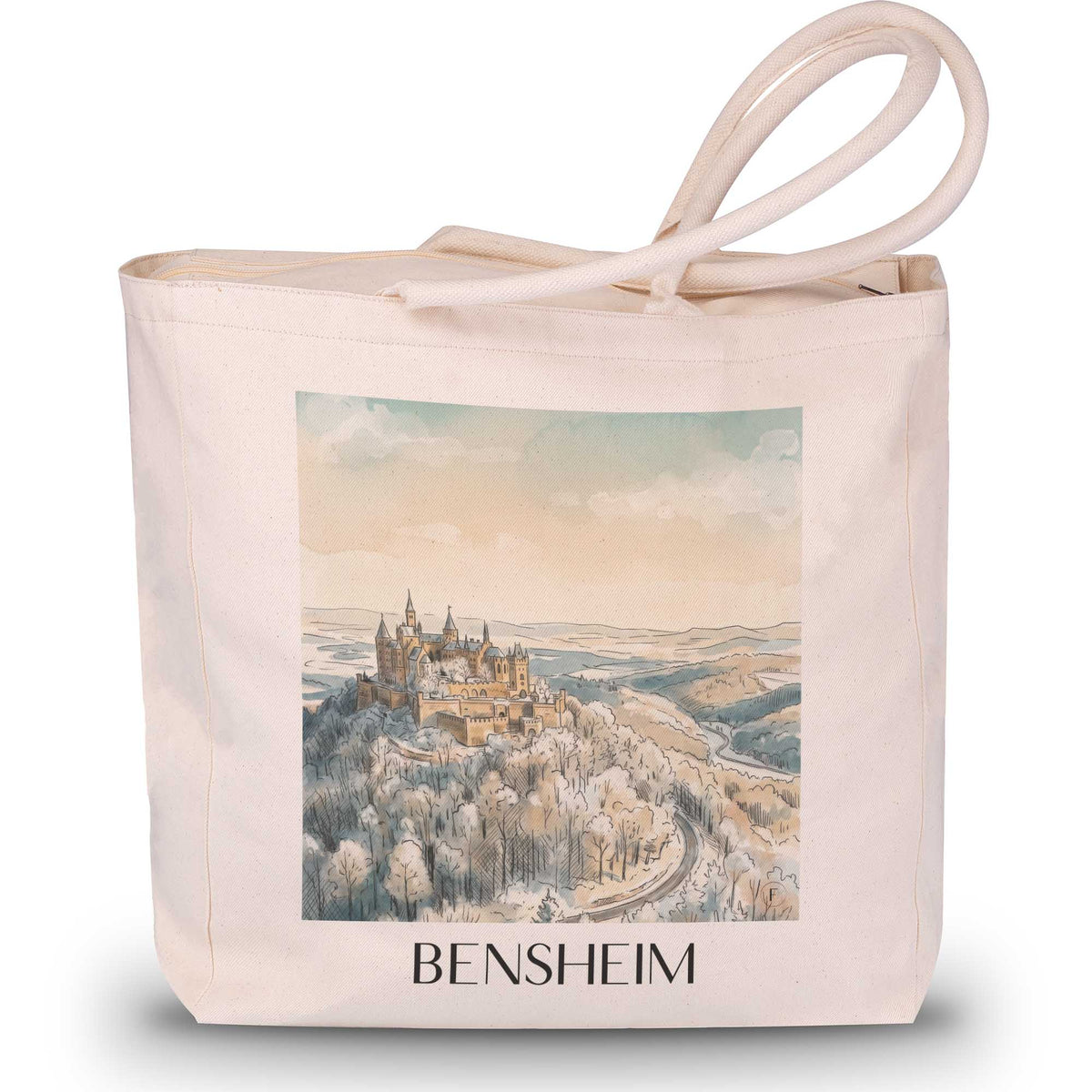 bensheim-(im-winter)-südhessen-deutschland-einkaufstasche-aquarell