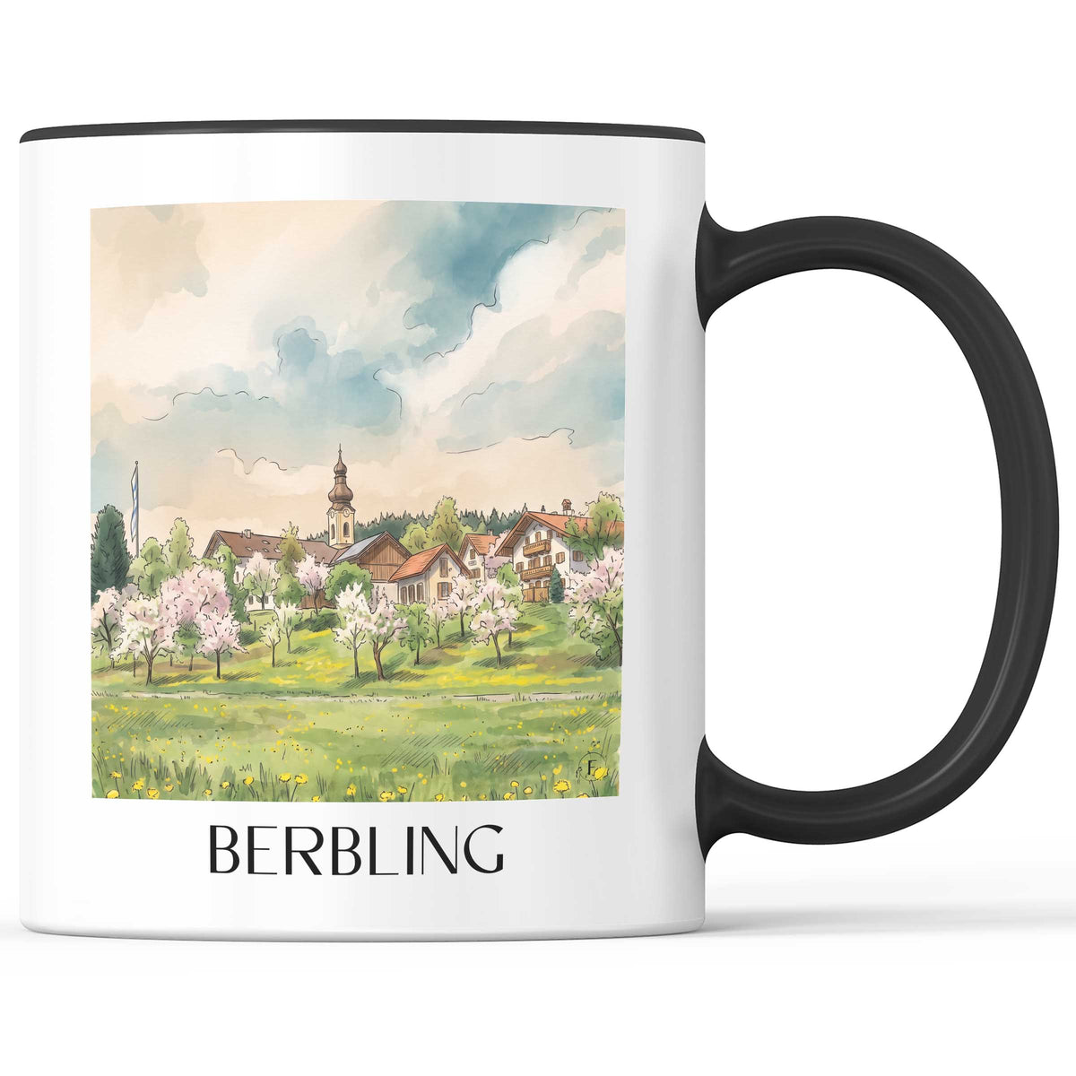 berbling-chiemgau-deutschland-kaffeebecher-aquarell
