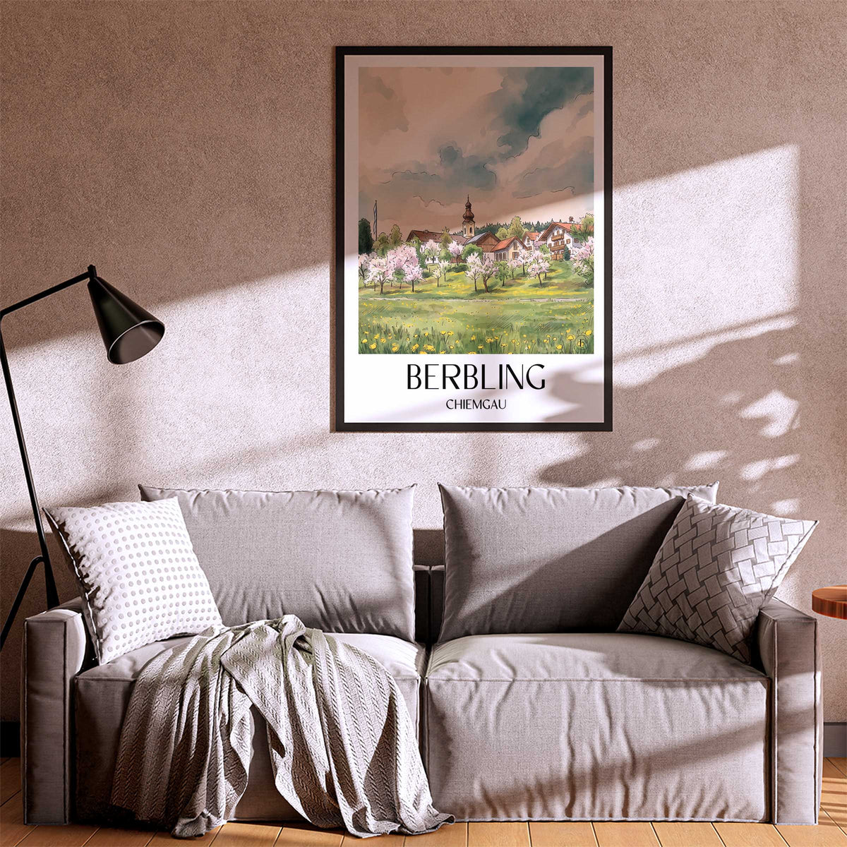 berbling-chiemgau-deutschland-poster-aquarell