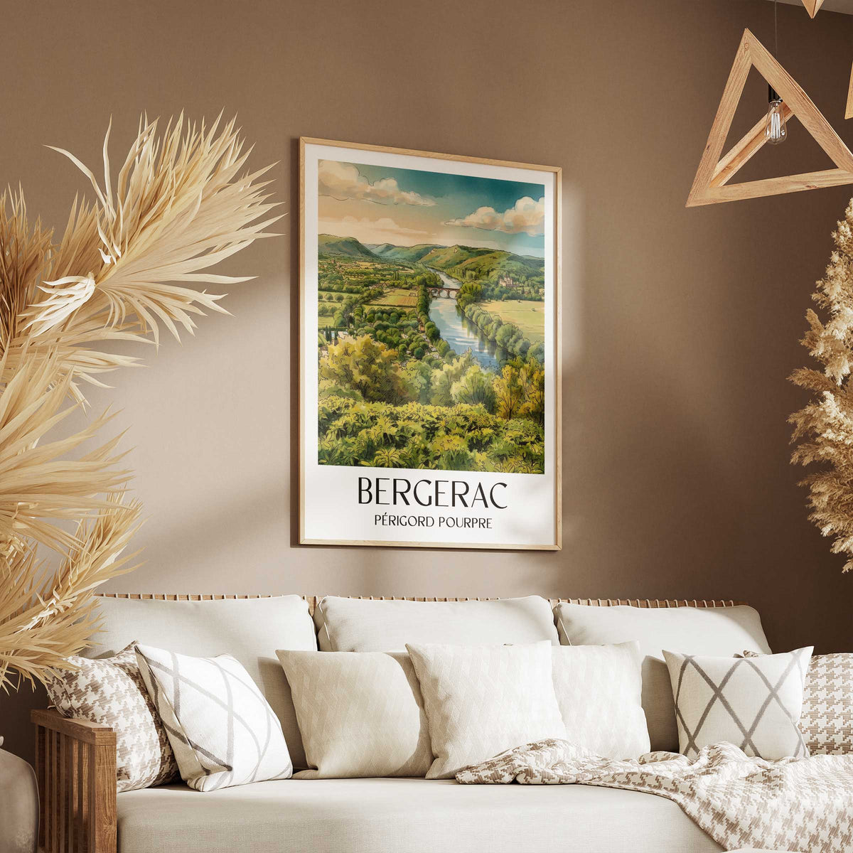 bergerac-périgord-pourpre-frankreich-poster-aquarell