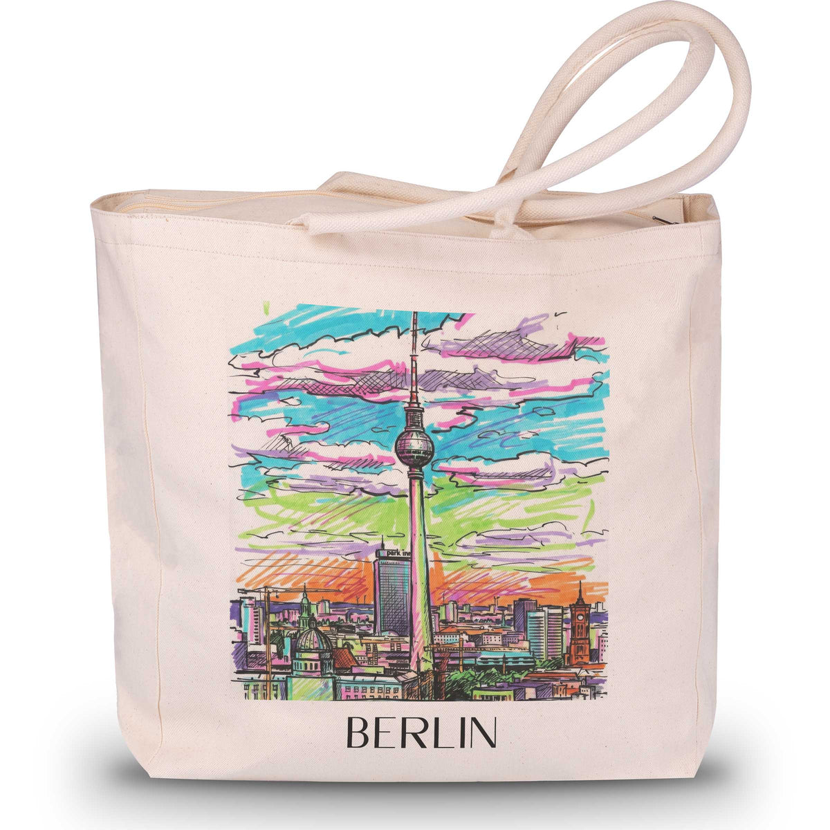 Berlin - Deutschland Tote Bag - Einkaufstasche im Tag Graffiti Stil - favplace