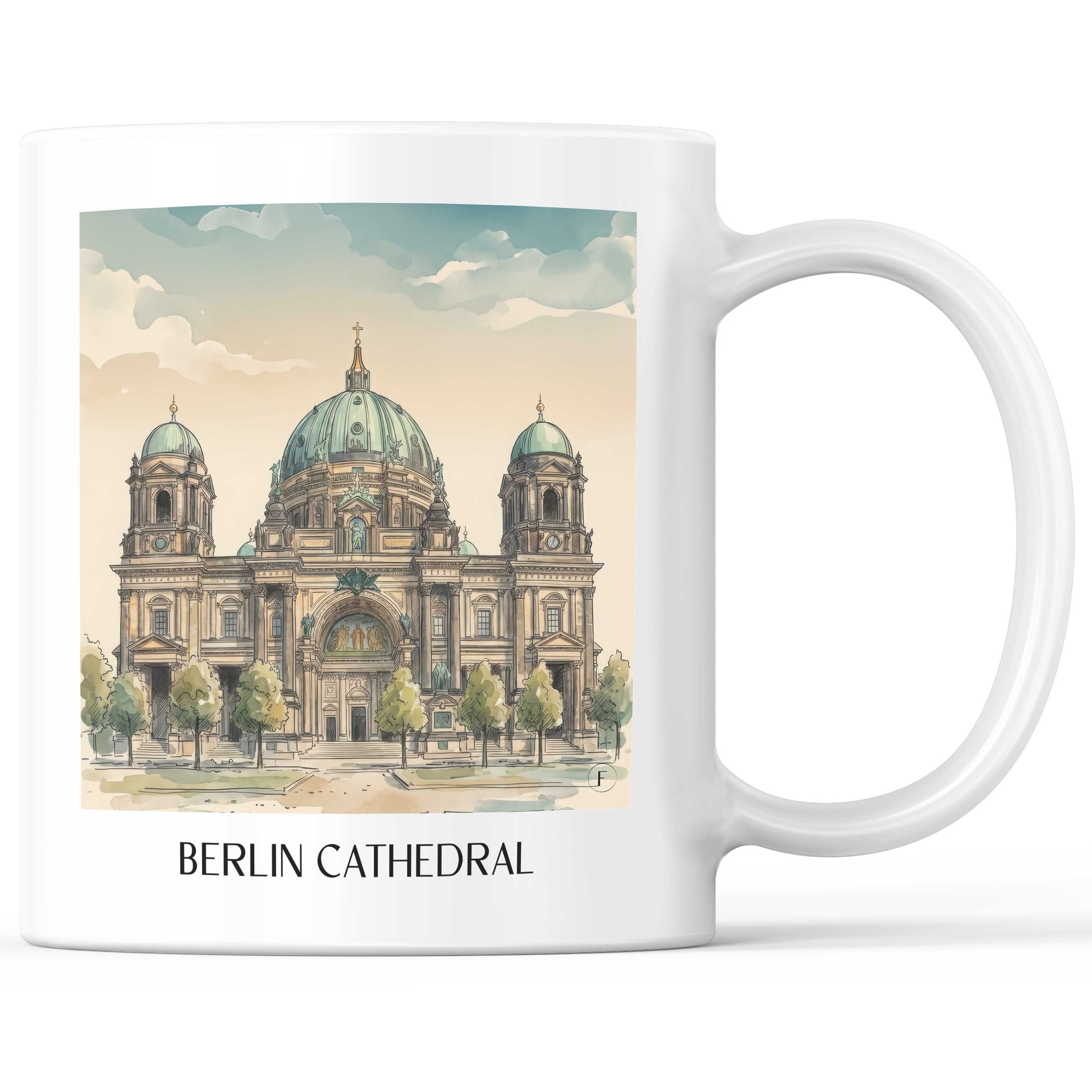 Berliner Dom Kaffeebecher - Berlin - Deutschland Becher - Kaffeetasse im Aquarell Stil - favplace