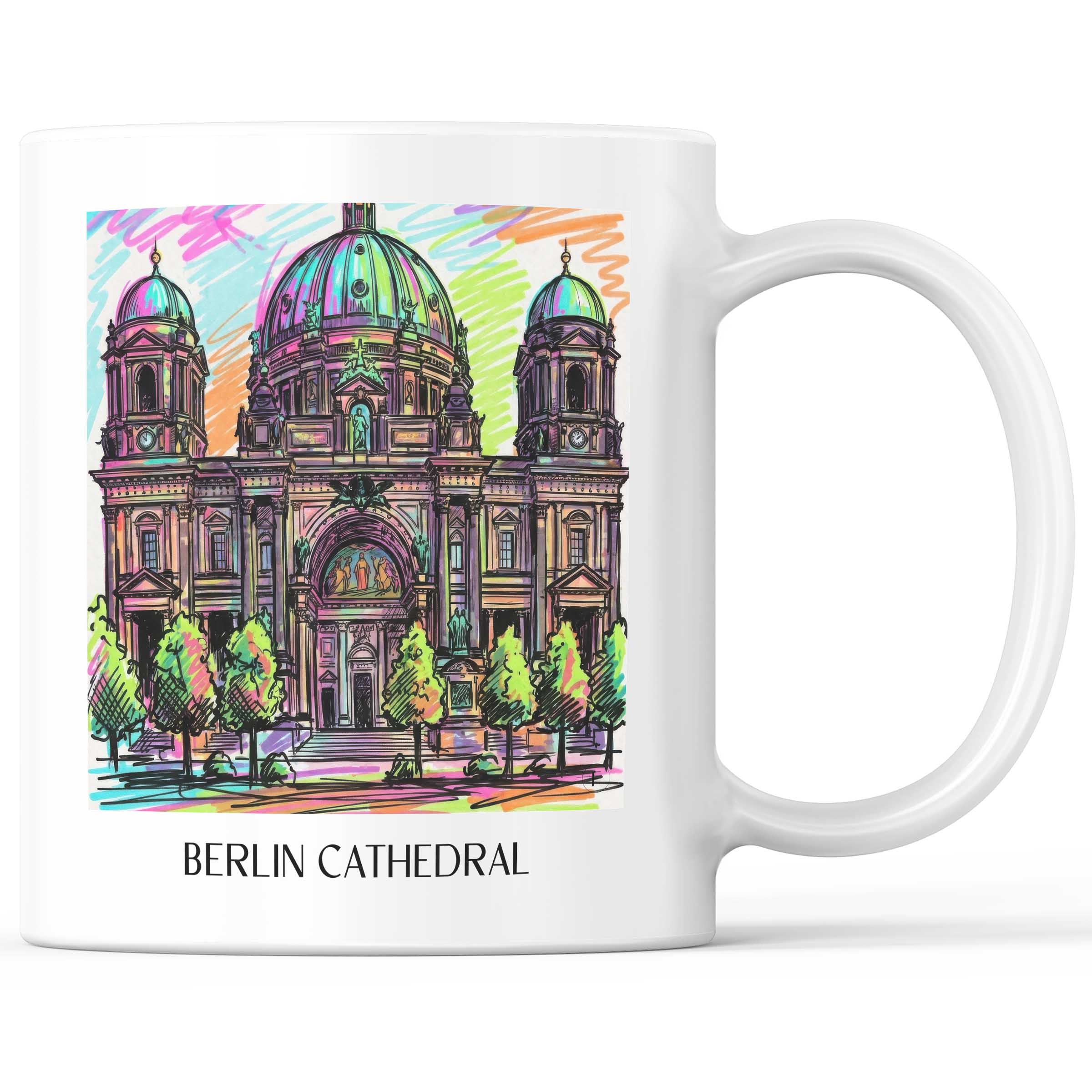 Berliner Dom Kaffeebecher - Berlin - Deutschland Becher - Kaffeetasse im Tag Graffiti Stil
