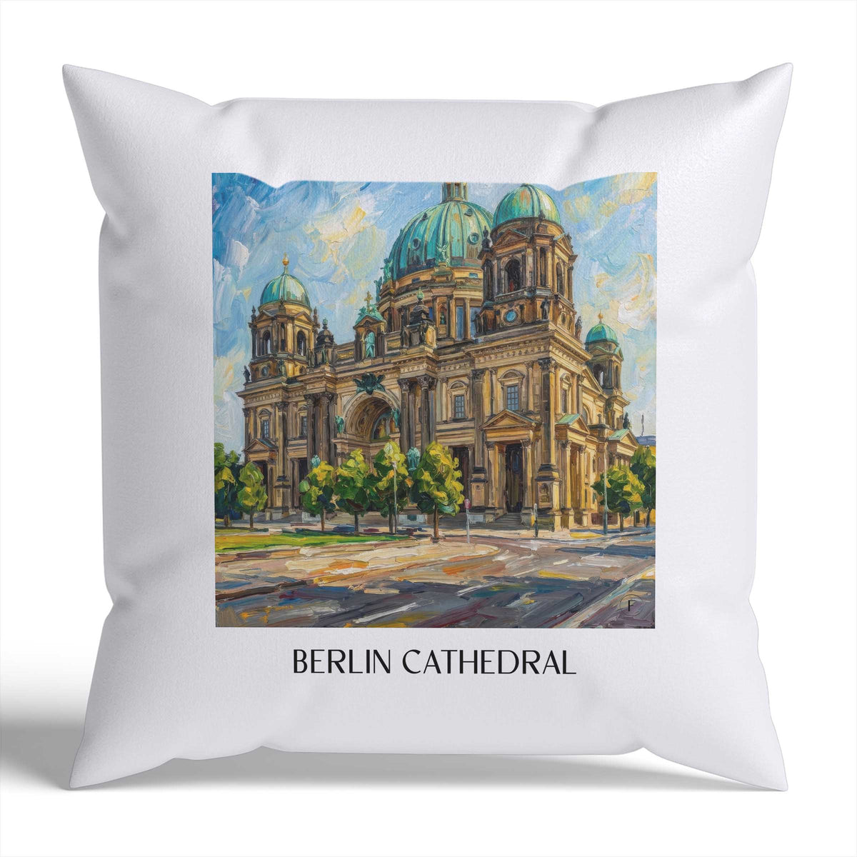 Berliner Dom Kissenhülle - Zierkissen Bezug - Berlin - Deutschland Kissen bzw. Kissenbezug im Ölgemälde Stil - favplace