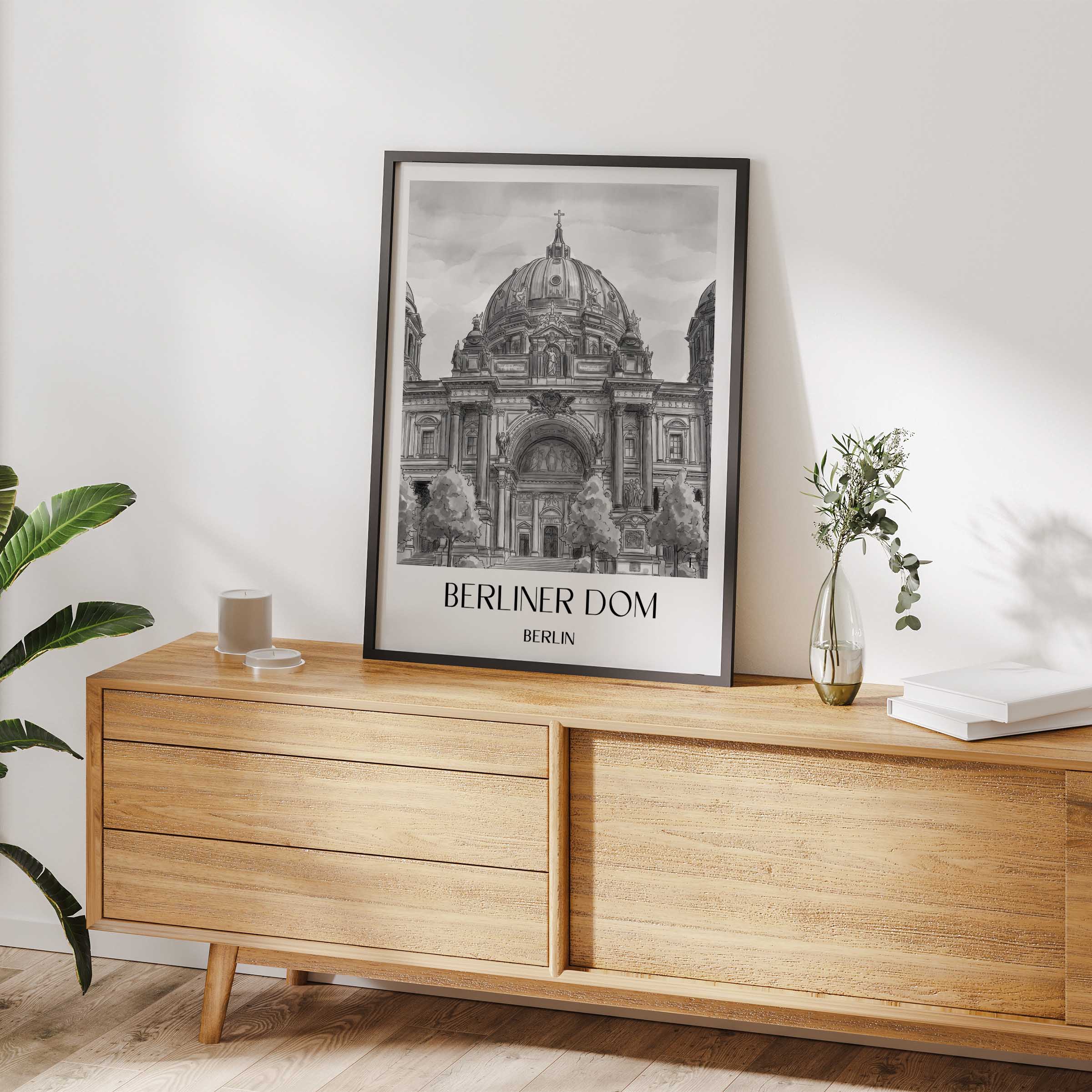berliner-dom-berlin-deutschland-poster-aquarell-schwarz-weiss