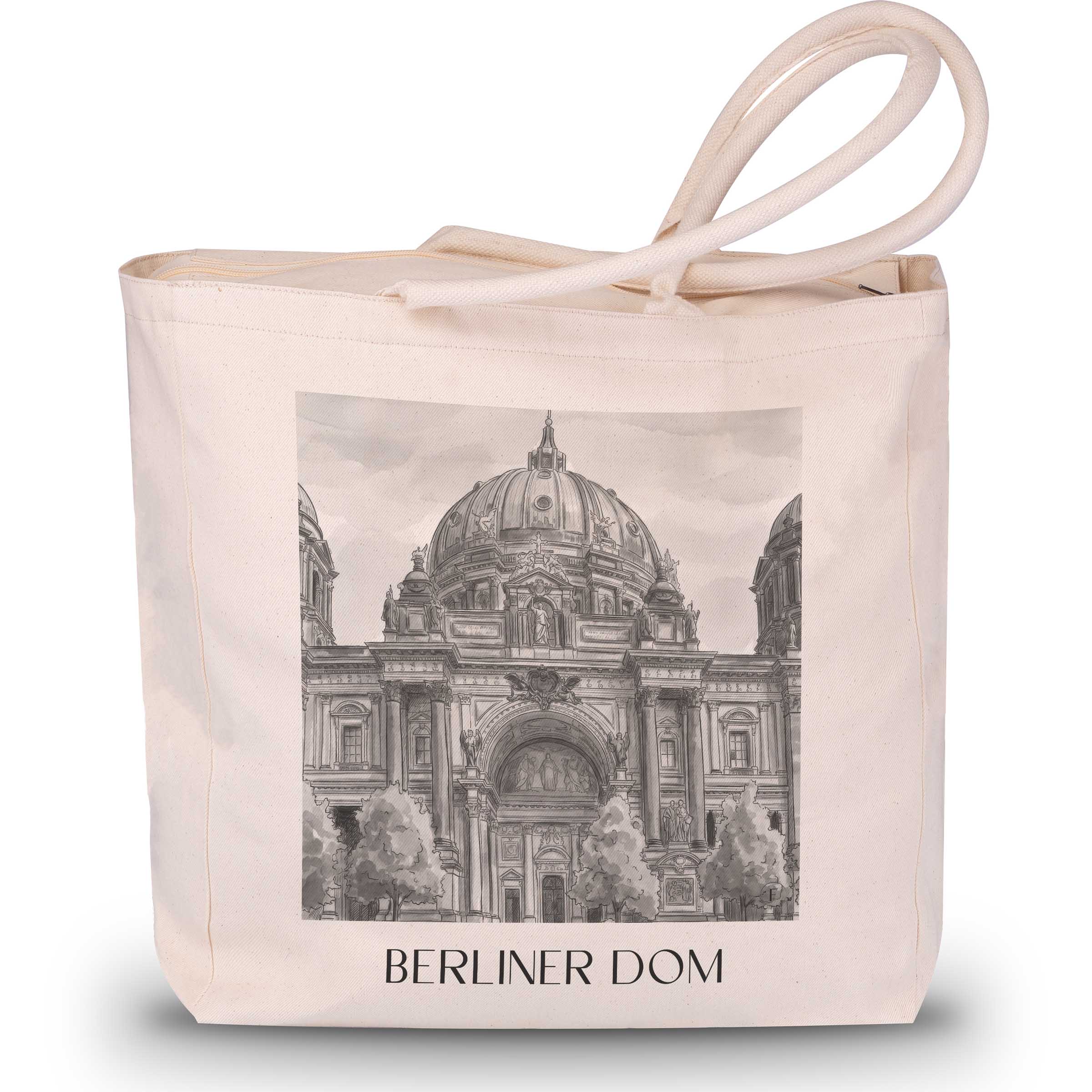 berliner-dom-berlin-deutschland-einkaufstasche-aquarell-schwarz-weiss