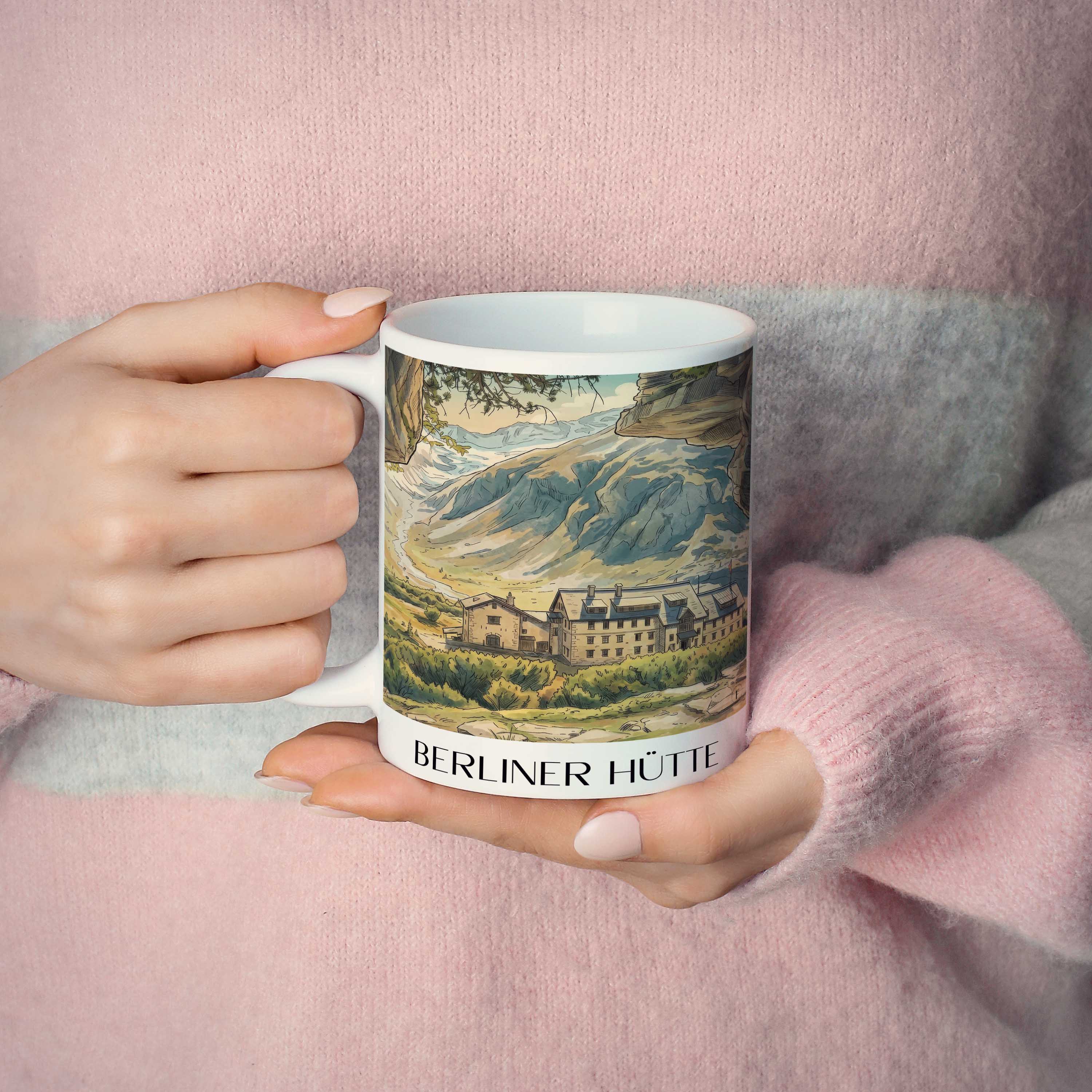 berliner-hütte-zillertaler-alpen-österreich-kaffeebecher-aquarell