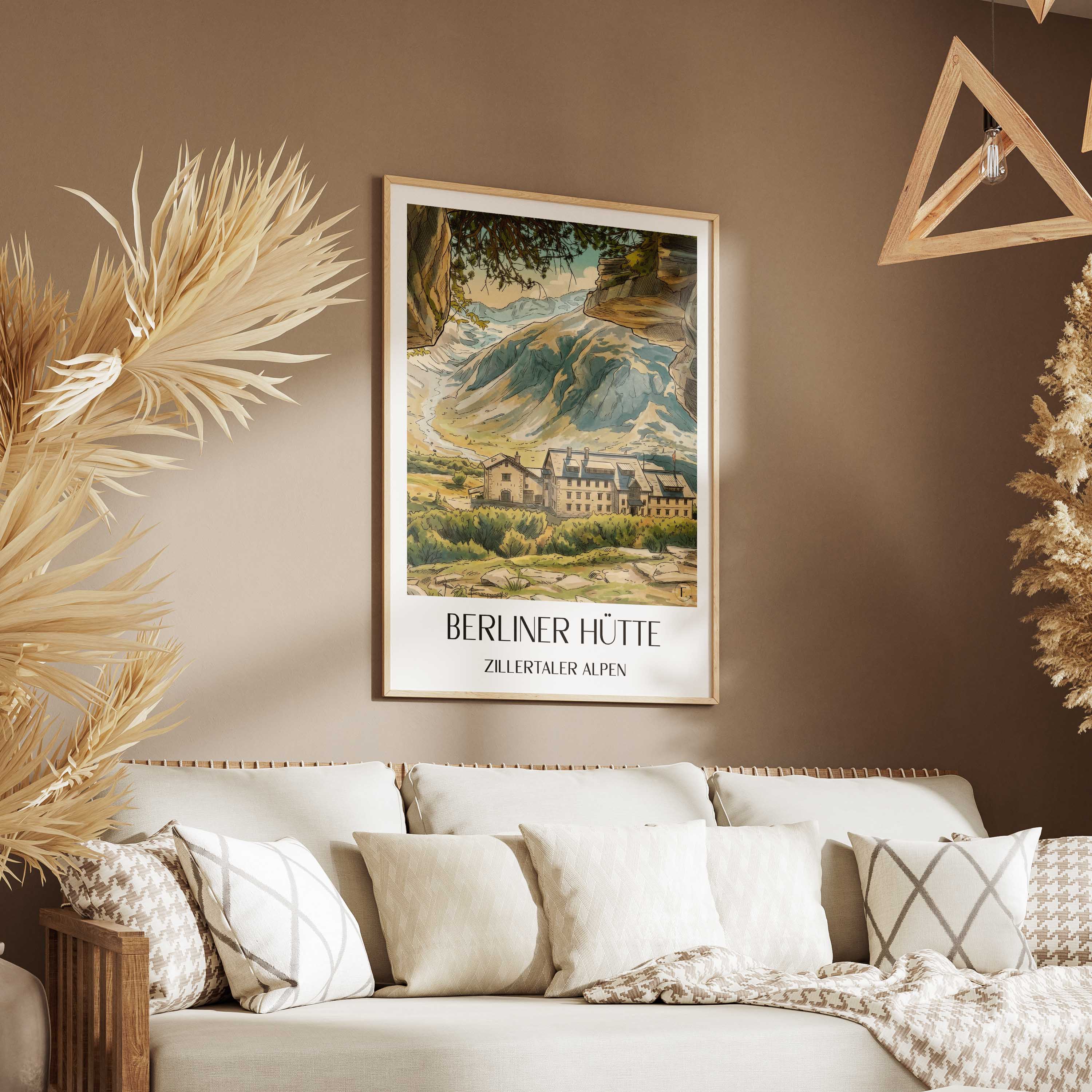 berliner-hütte-zillertaler-alpen-österreich-poster-aquarell