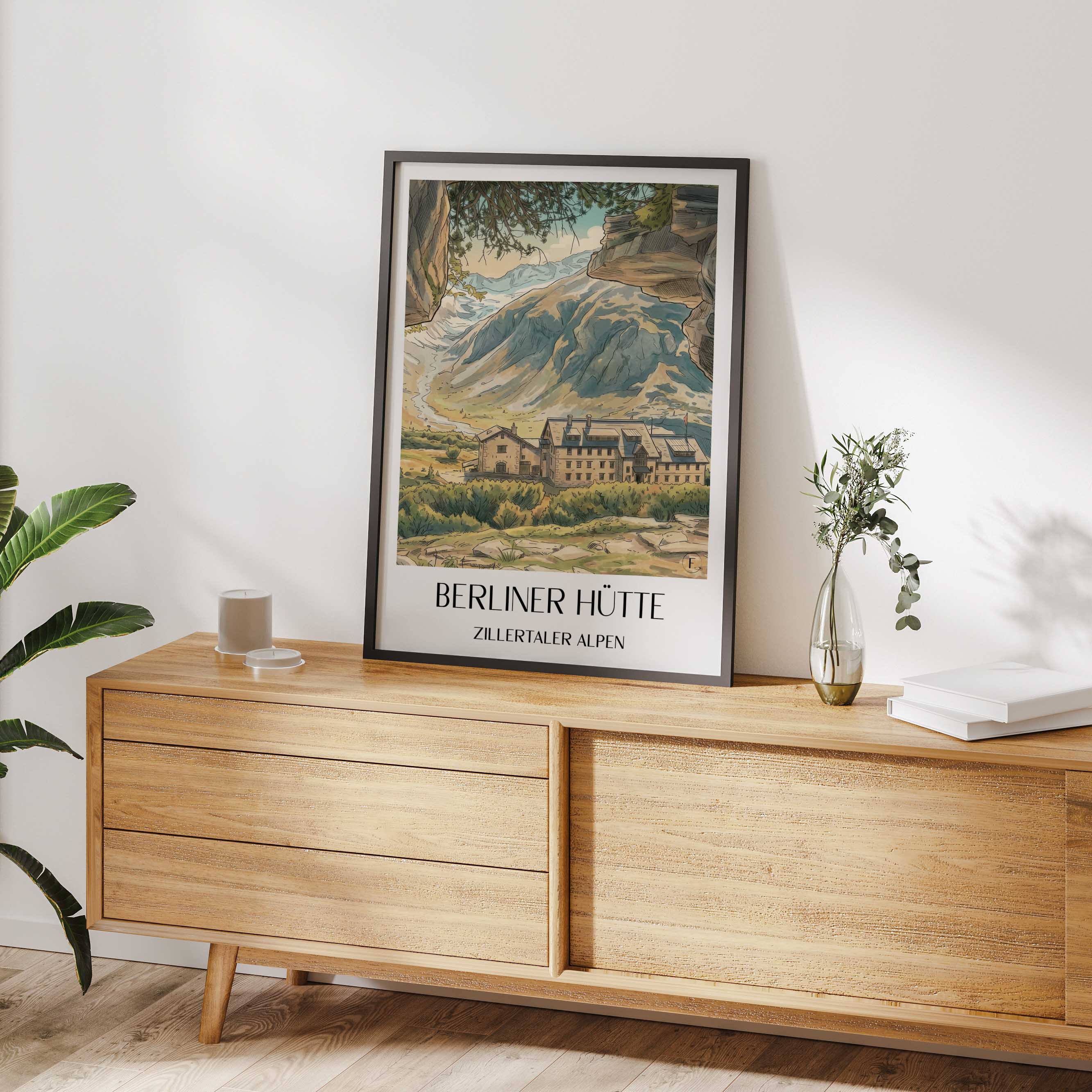 berliner-hütte-zillertaler-alpen-österreich-poster-aquarell