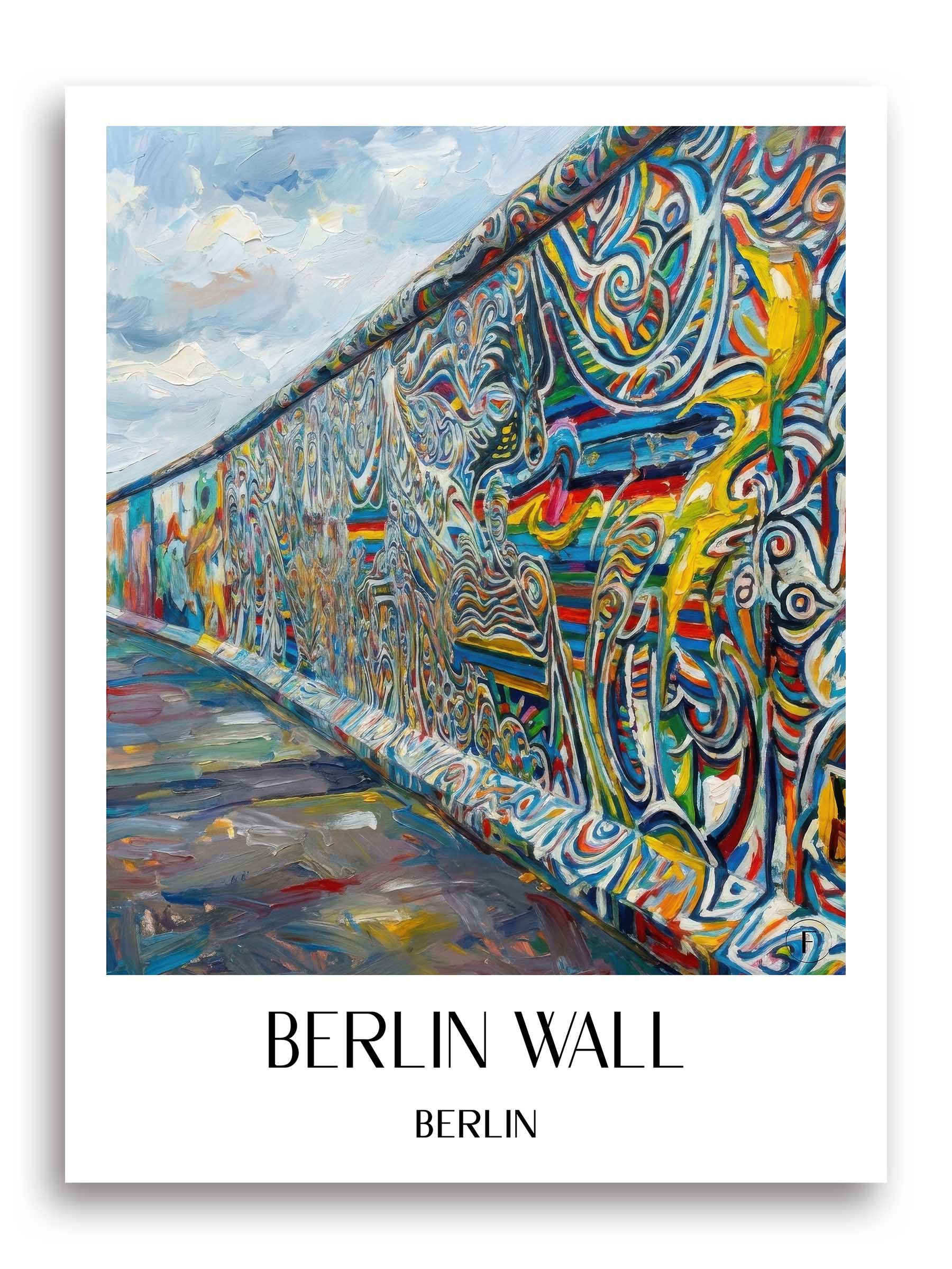 Berliner Mauer Poster - Berlin - Deutschland Kunstdruck - Ölgemälde von A4 bis A1 - favplace