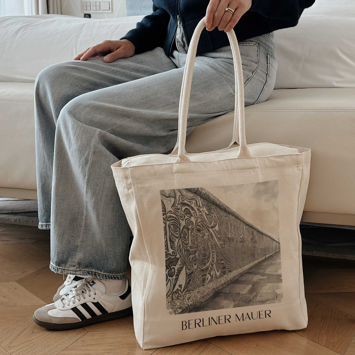 berliner-mauer-berlin-deutschland-einkaufstasche-aquarell-schwarz-weiss