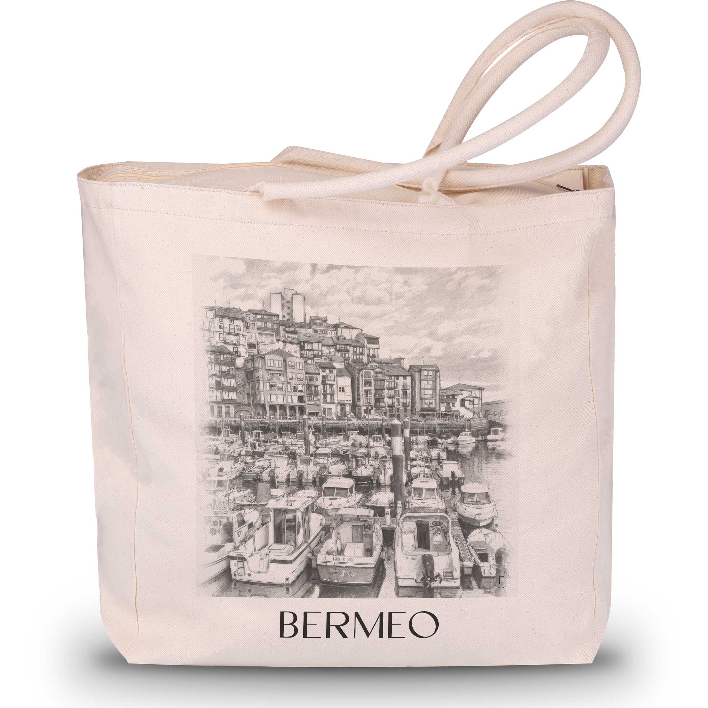 bermeo--spanien-spanien-einkaufstasche-bleistift-zeichnung-drawing