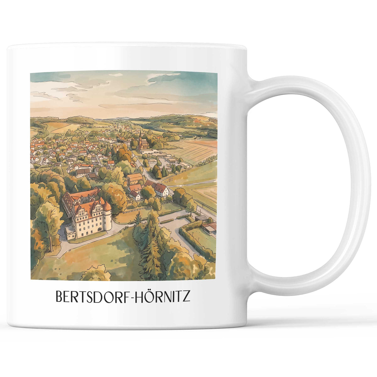bertsdorf-hörnitz-oberlausitz-deutschland-kaffeebecher-aquarell