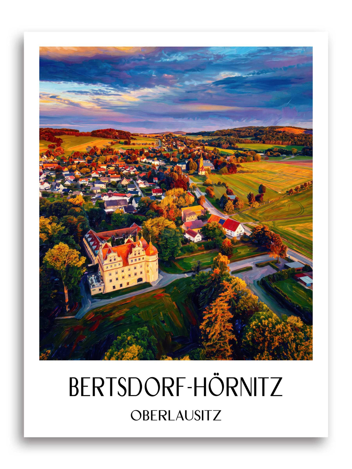 bertsdorf-hörnitz-oberlausitz-deutschland-poster-oil-painting-oelgemaelde