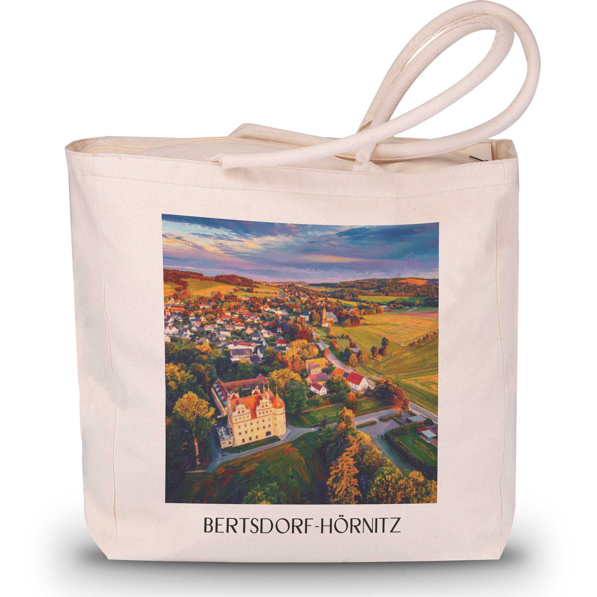 bertsdorf-hörnitz-oberlausitz-deutschland-einkaufstasche-oil-painting-oelgemaelde