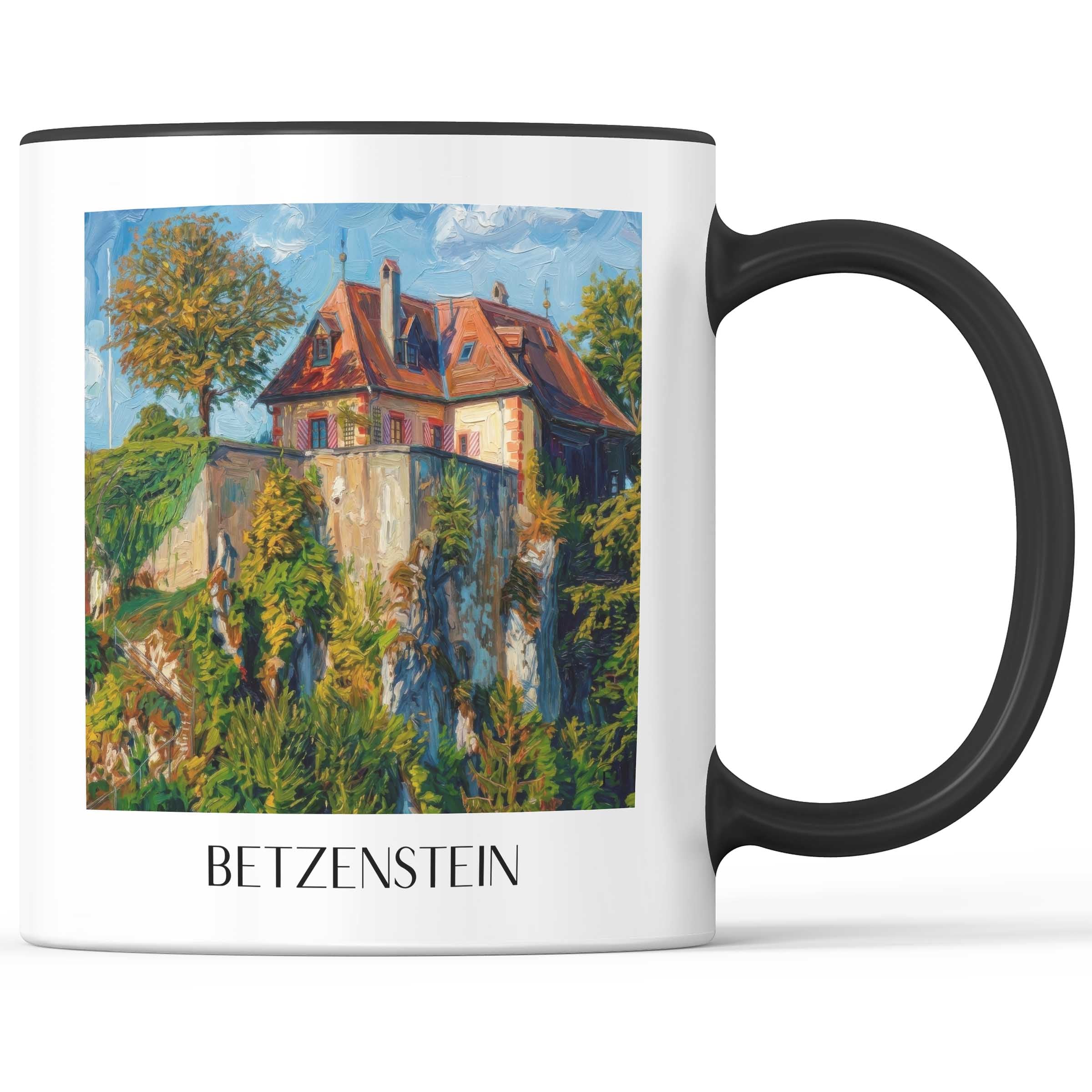 Betzenstein Kaffeebecher - Bayern - Deutschland Becher - Kaffeetasse im Ölgemälde Stil - favplace