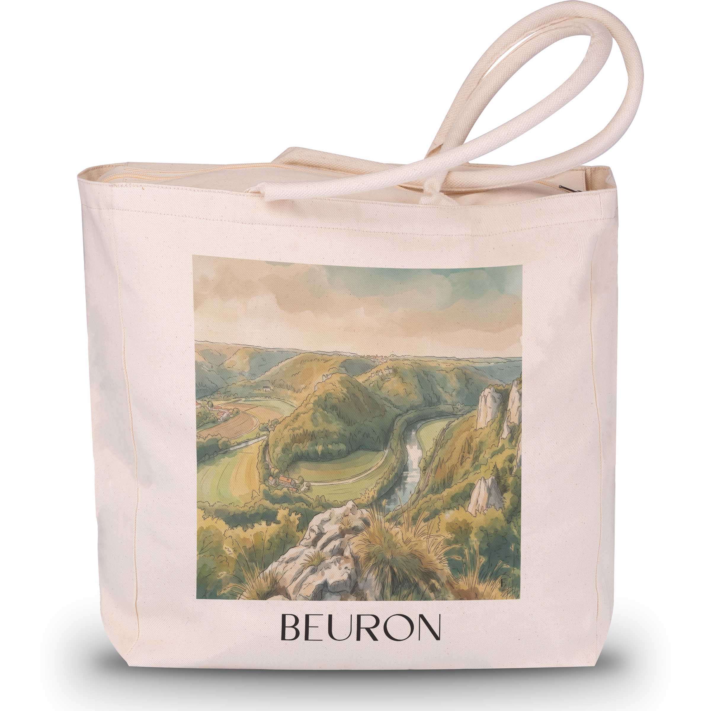 beuron-donautal-deutschland-einkaufstasche-aquarell