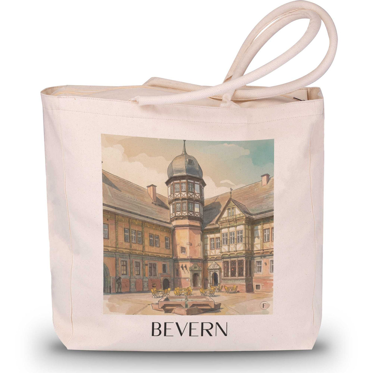 bevern-niedersachsen-deutschland-einkaufstasche-aquarell
