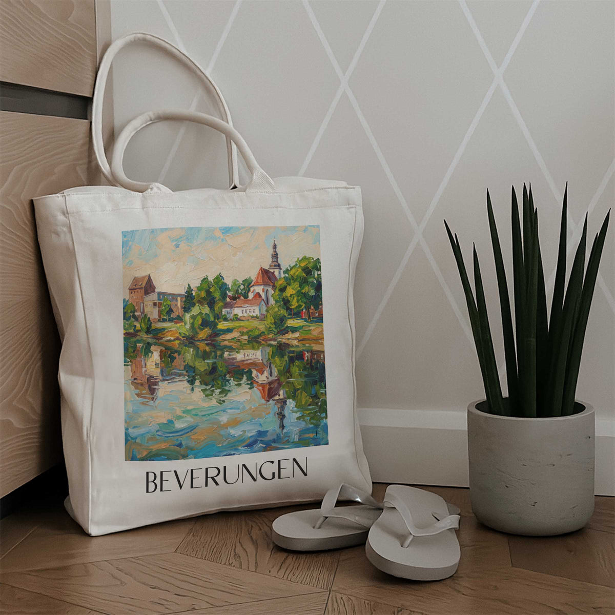 beverungen-weserbergland-deutschland-einkaufstasche-oil-painting-oelgemaelde