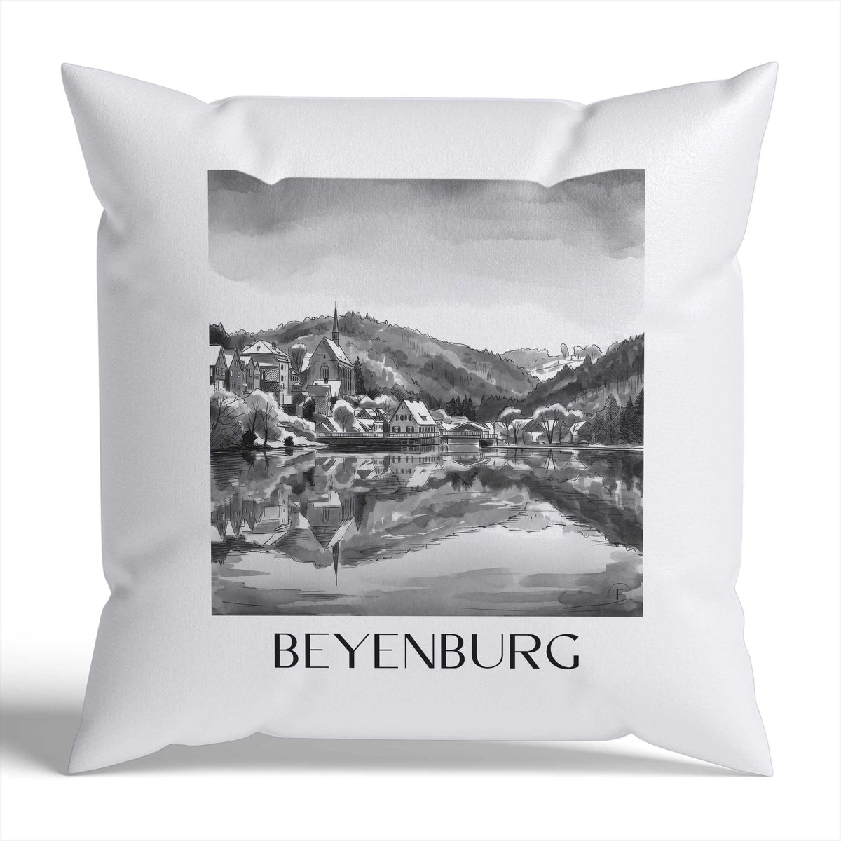 beyenburg-wuppertal-deutschland-kissenbezug-aquarell-schwarz-weiss