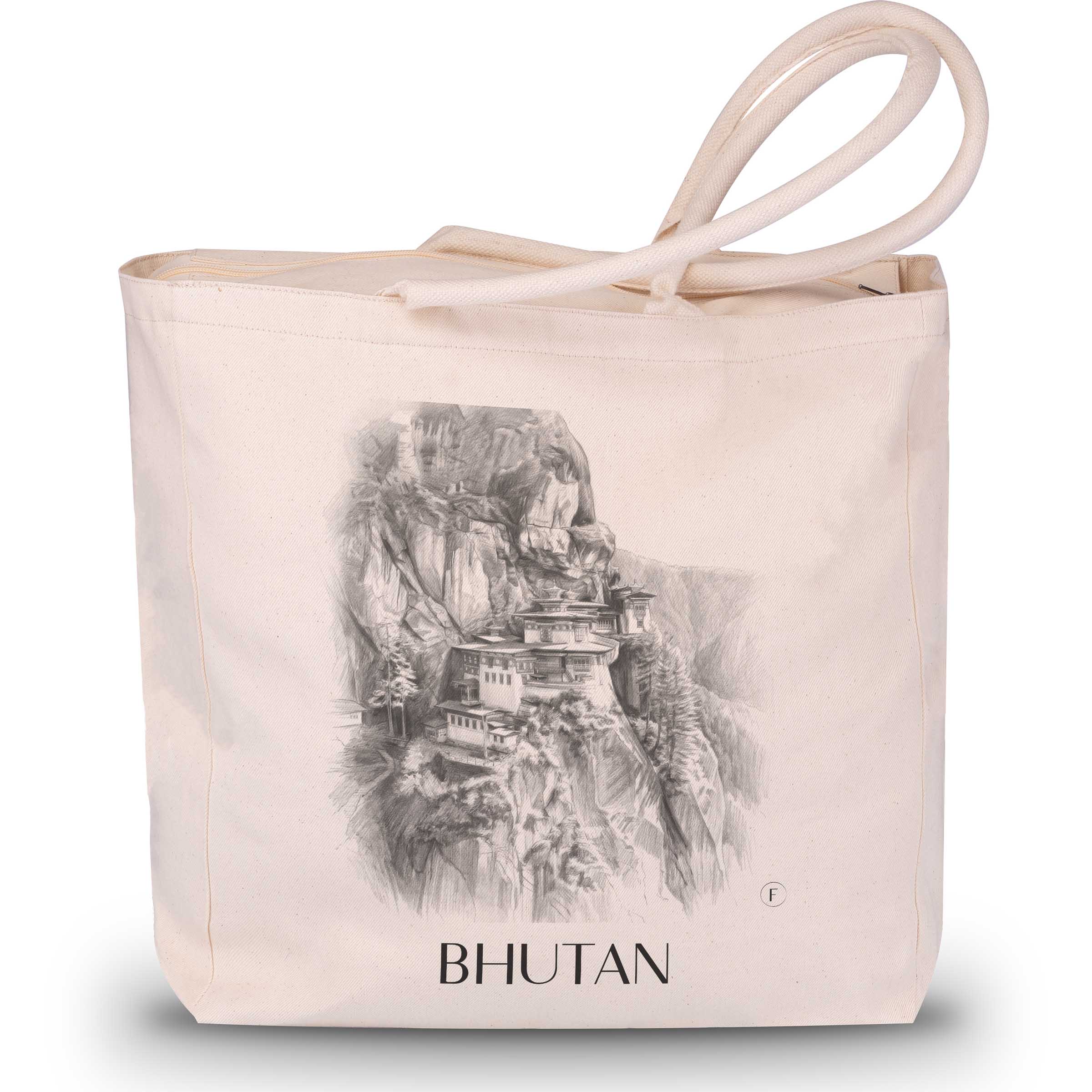 bhutan-bhutan-einkaufstasche-bleistift-zeichnung-drawing
