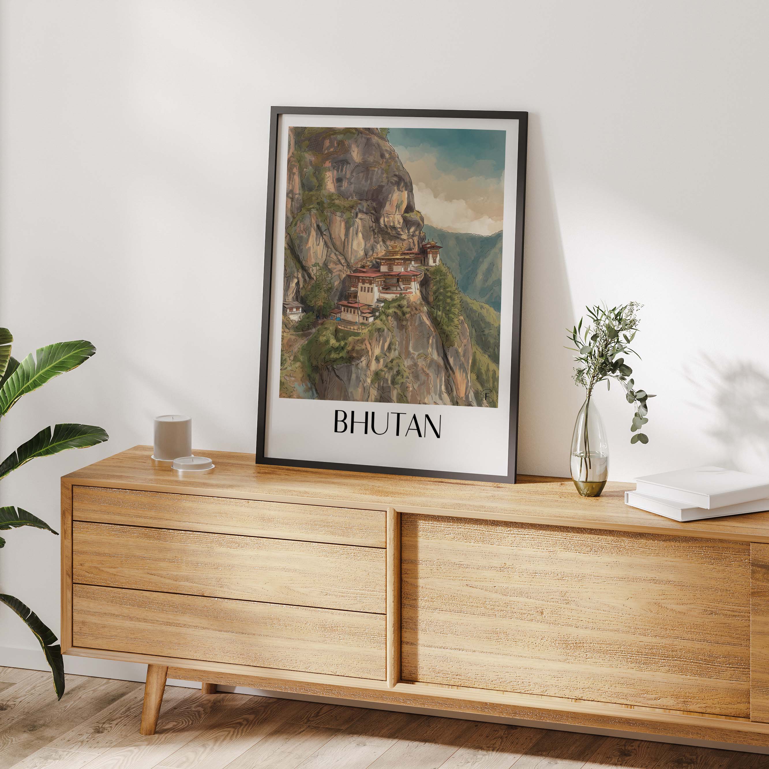 bhutan-bhutan-poster-aquarell