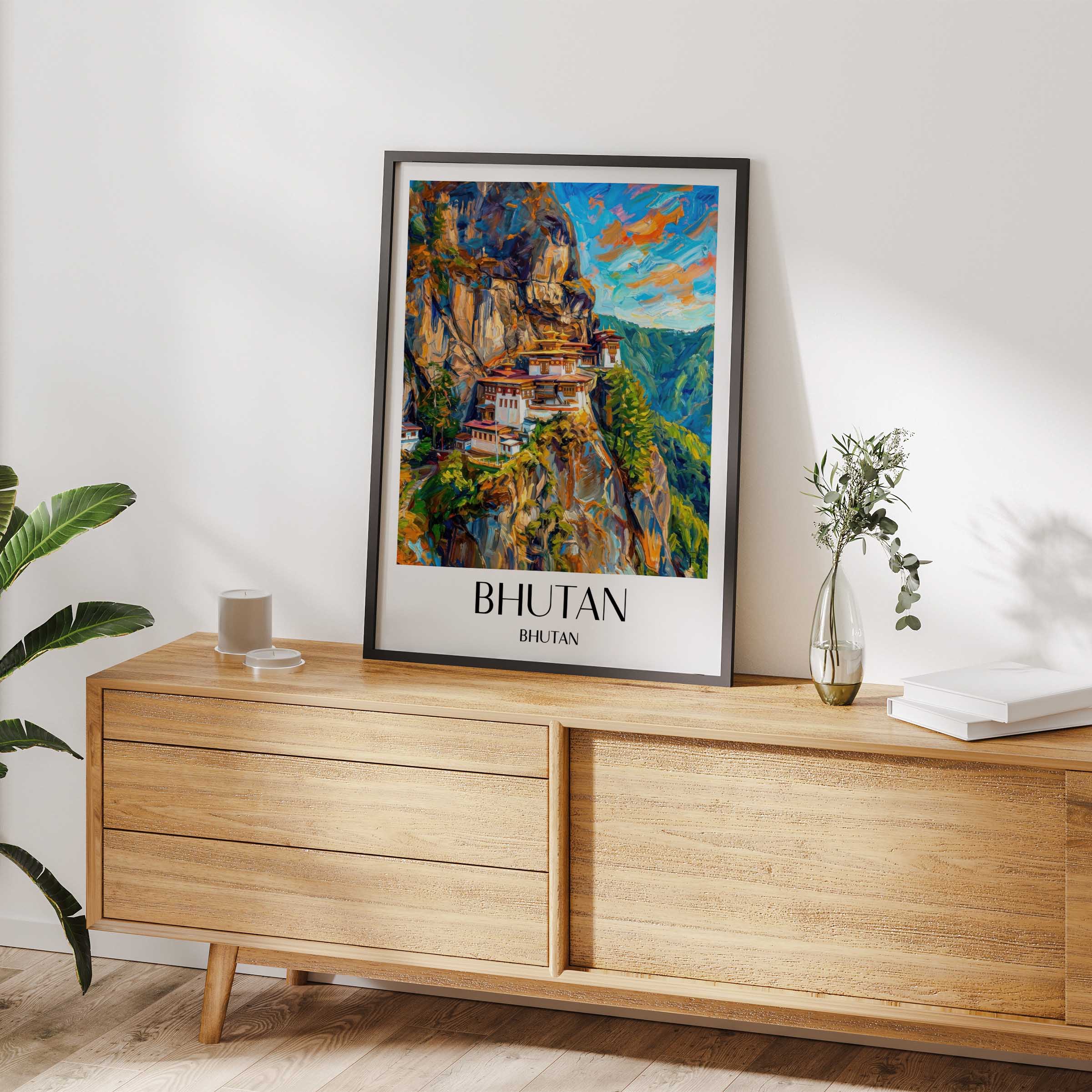 bhutan-bhutan-poster-oil-painting-oelgemaelde