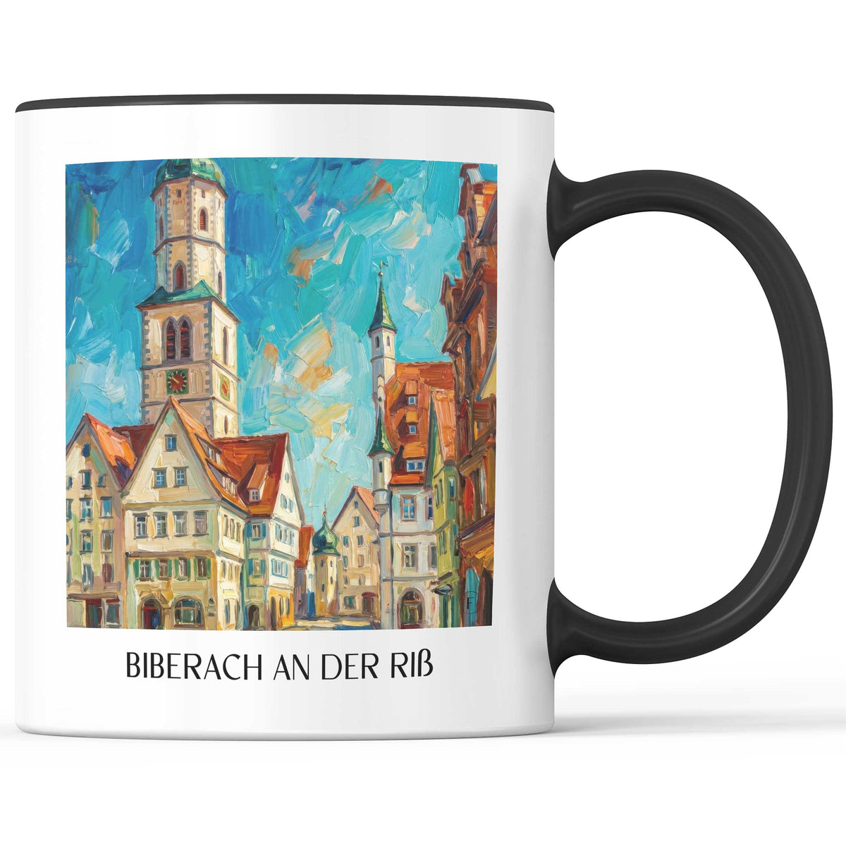 Biberach an der Riß Kaffeebecher - Oberschwaben - Deutschland Becher - Kaffeetasse im Ölgemälde Stil - favplace