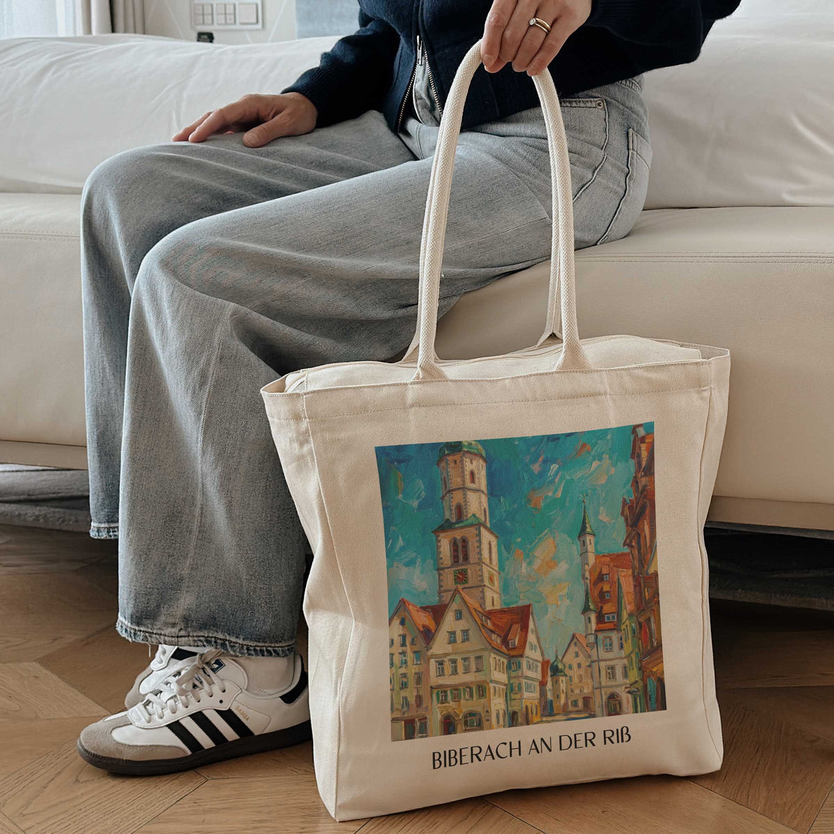 biberach-an-der-riß-oberschwaben-deutschland-einkaufstasche-oil-painting-oelgemaelde