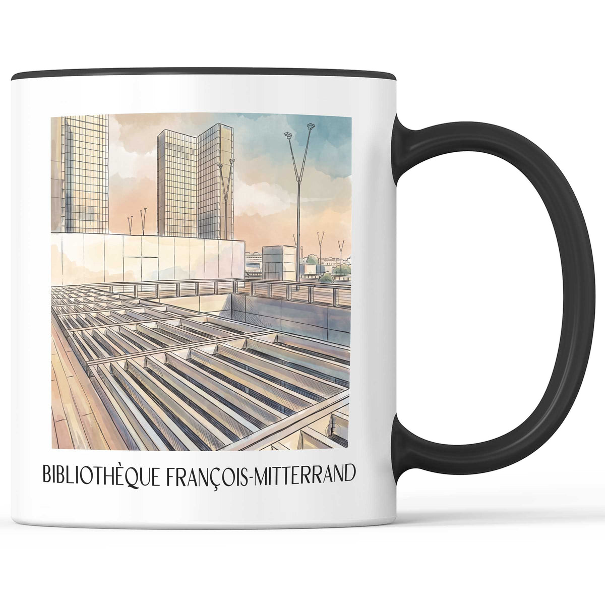 bibliothèque-françois-mitterrand-paris-frankreich-kaffeebecher-aquarell