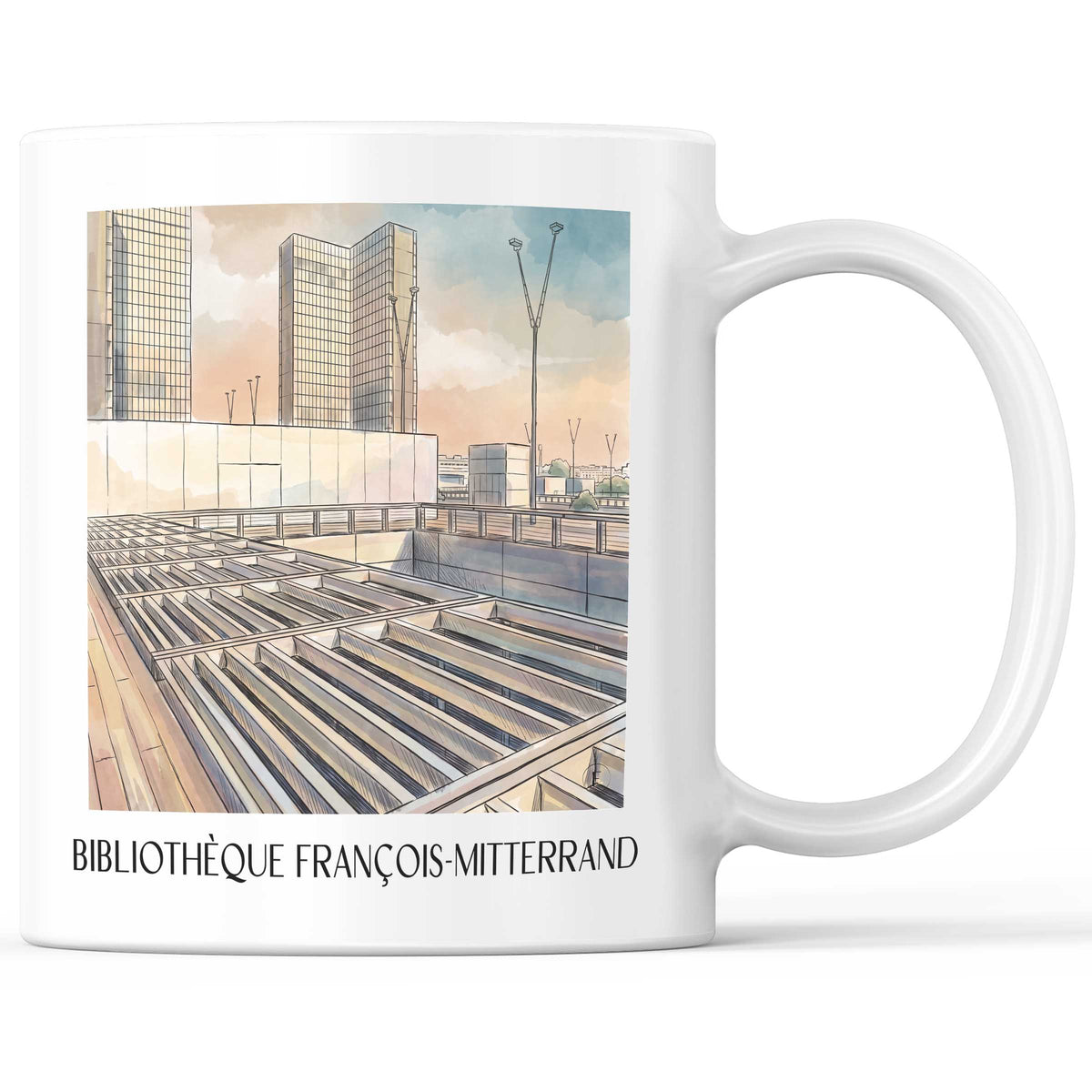 bibliothèque-françois-mitterrand-paris-frankreich-kaffeebecher-aquarell
