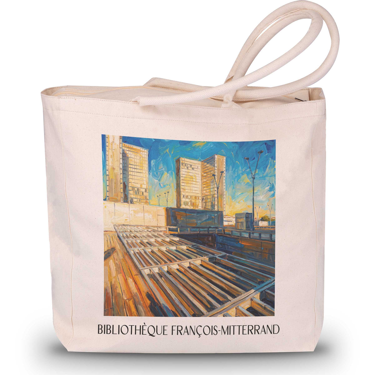 bibliothèque-françois-mitterrand-paris-frankreich-einkaufstasche-oil-painting-oelgemaelde