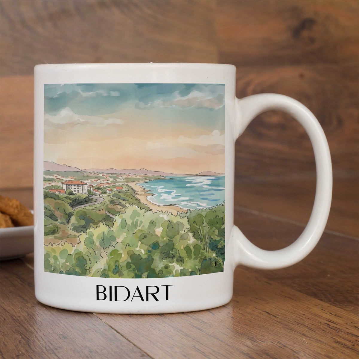 bidart-pays-basque-frankreich-kaffeebecher-aquarell