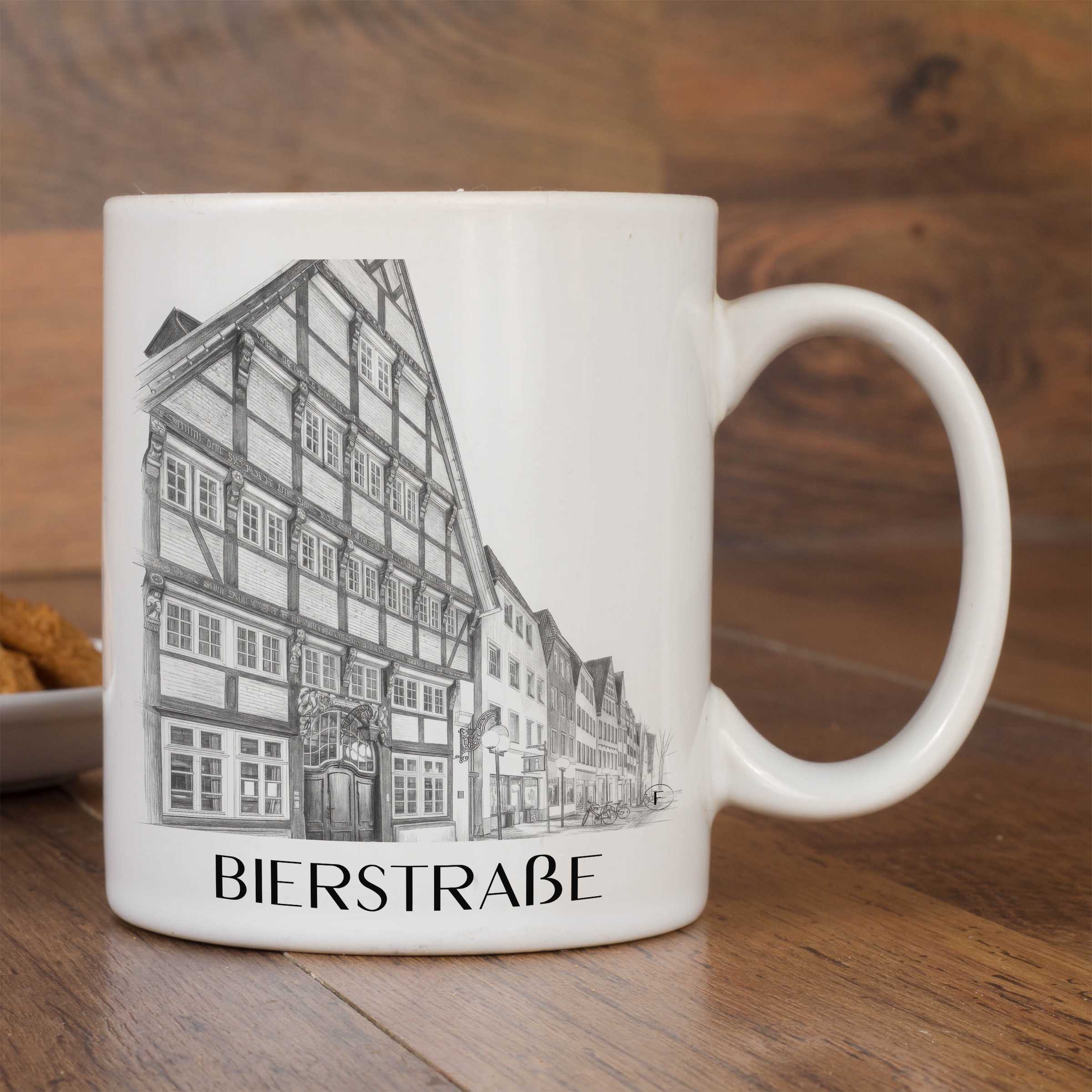 bierstraße-osnabrück-deutschland-kaffeebecher-bleistift-zeichnung-drawing